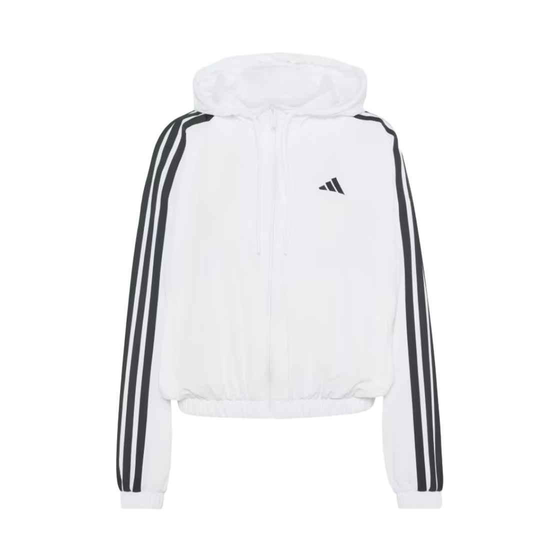 KX0783 (W) Adidas Essential 3-Stripes Woven Windbreaker White Black - KR Sizing