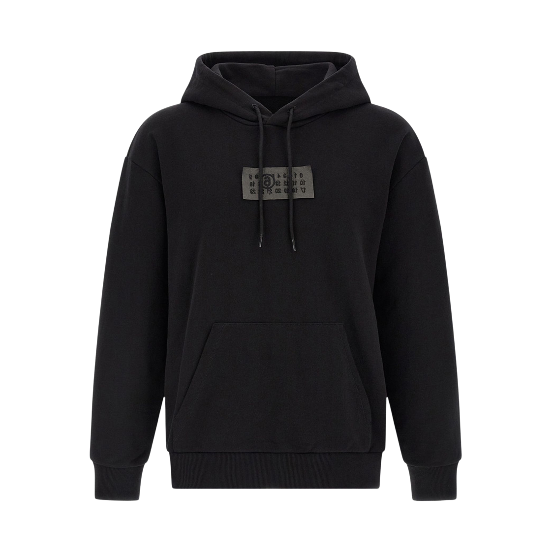 SH2GU0034M25014900 MM6 Maison Margiela Cotton Number Logo Hoodie Black