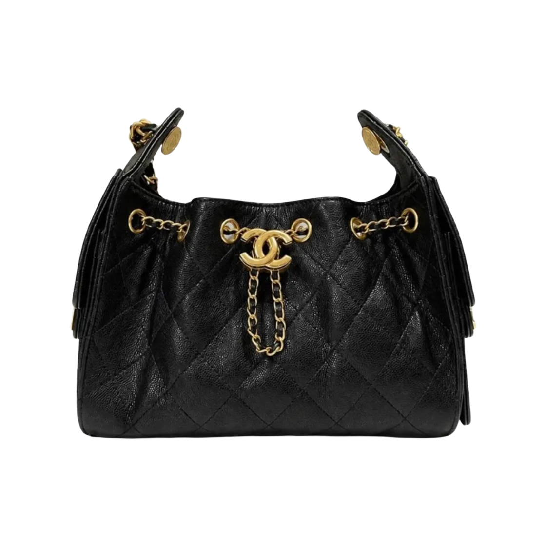 AS5631-B24704-94305 Chanel 25 Mini Handbag Grained Calfskin & Gold Black