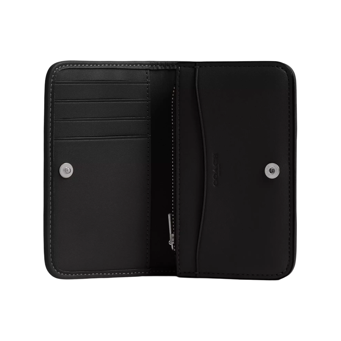 코치 에센셜 크리스탈 시그니쳐 자카드 슬림 카드 케이스 실버 블랙(Coach Essential Slim Card Case in Crystal Signature Jacquard Silver Black) - 3