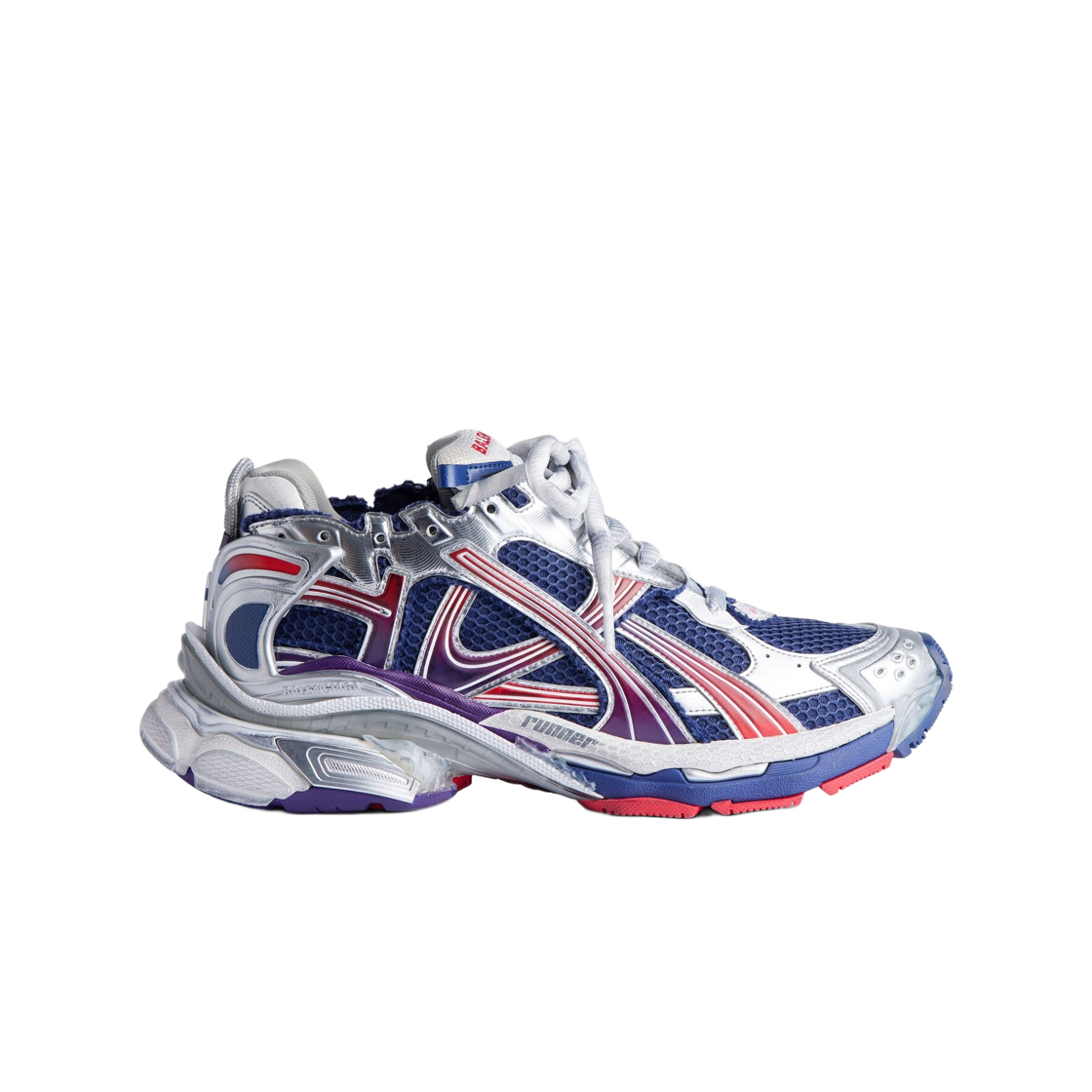772774WRUNG4610 Balenciaga Runner Gradient Sneakers Navy Red