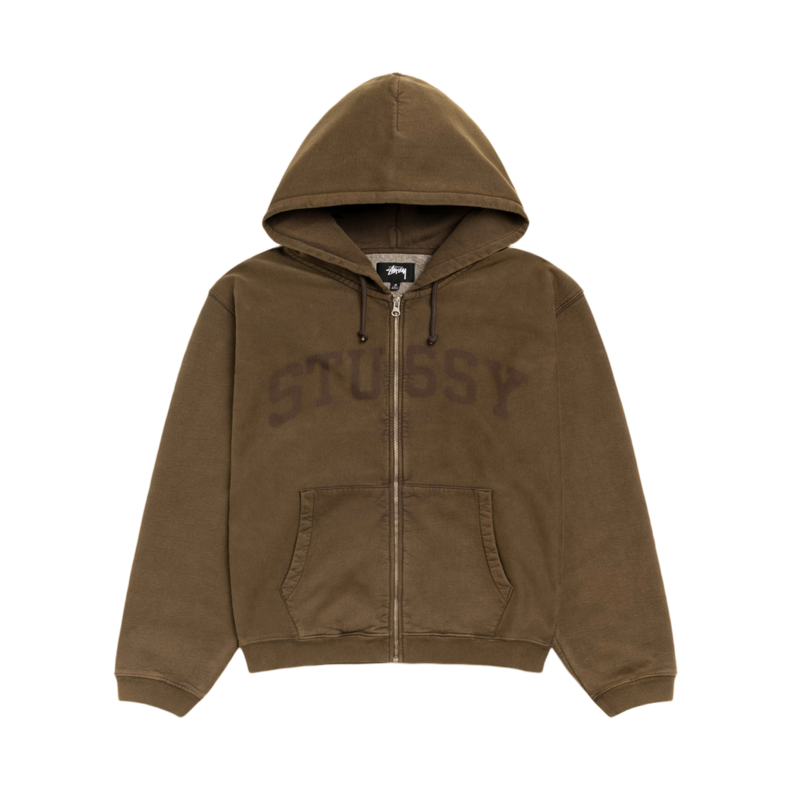 118553 Stussy Faded Graphic Zip Hoodie Washed Olive
