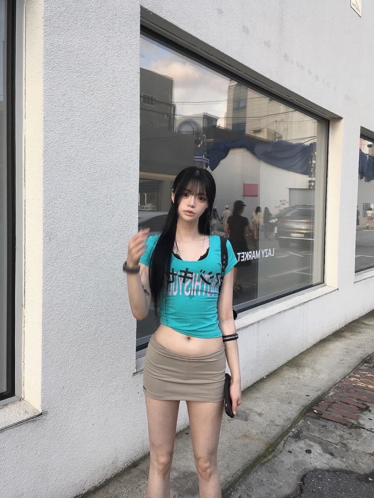 Bonnae essential micro skort Skin 착용 스타일 - 2