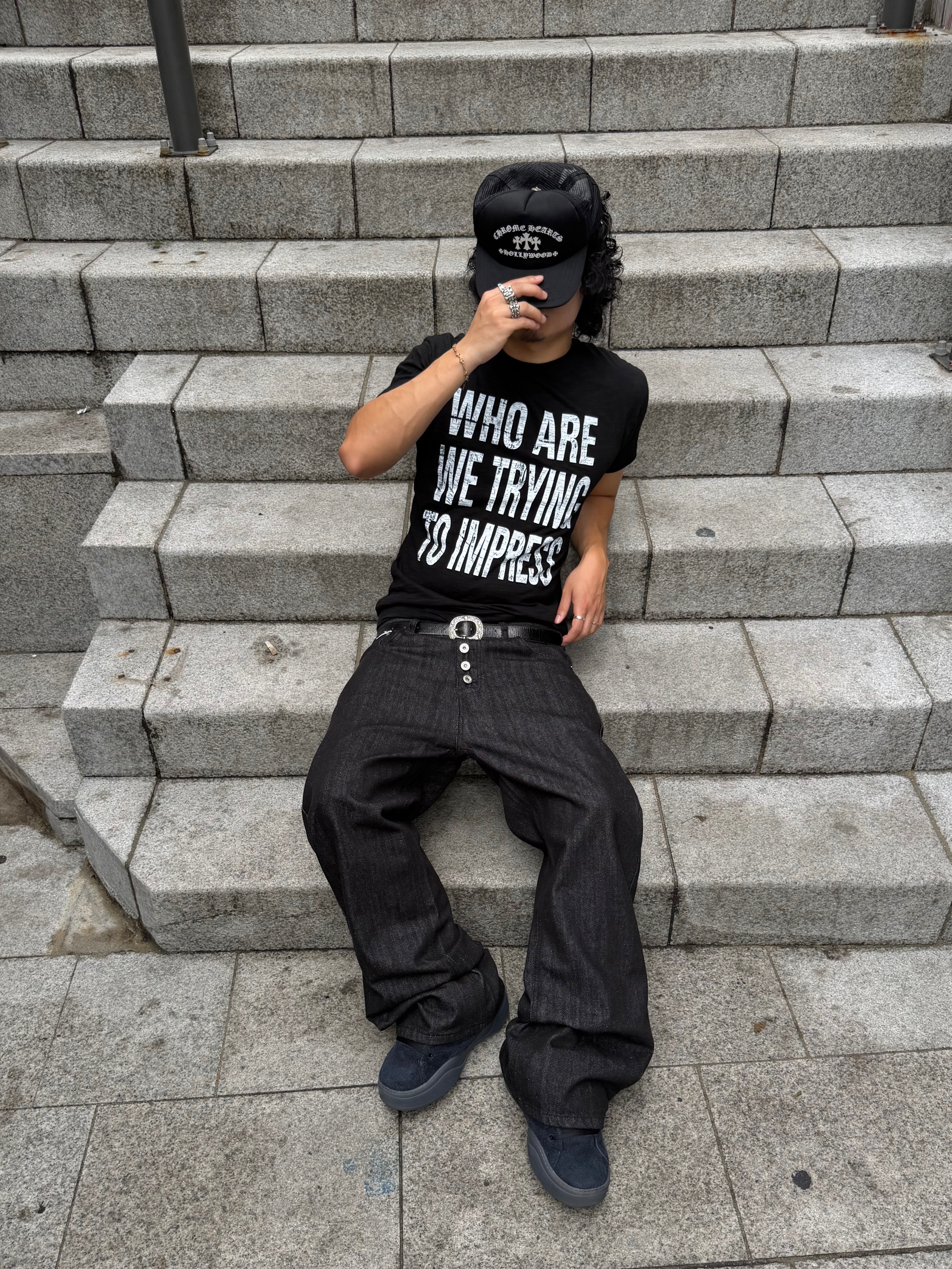 ERL Limited Edition Corduroy Vamp Pirate Black, ERL Vamp Skate Shoe Pirate Black 착용 스타일 - 4
