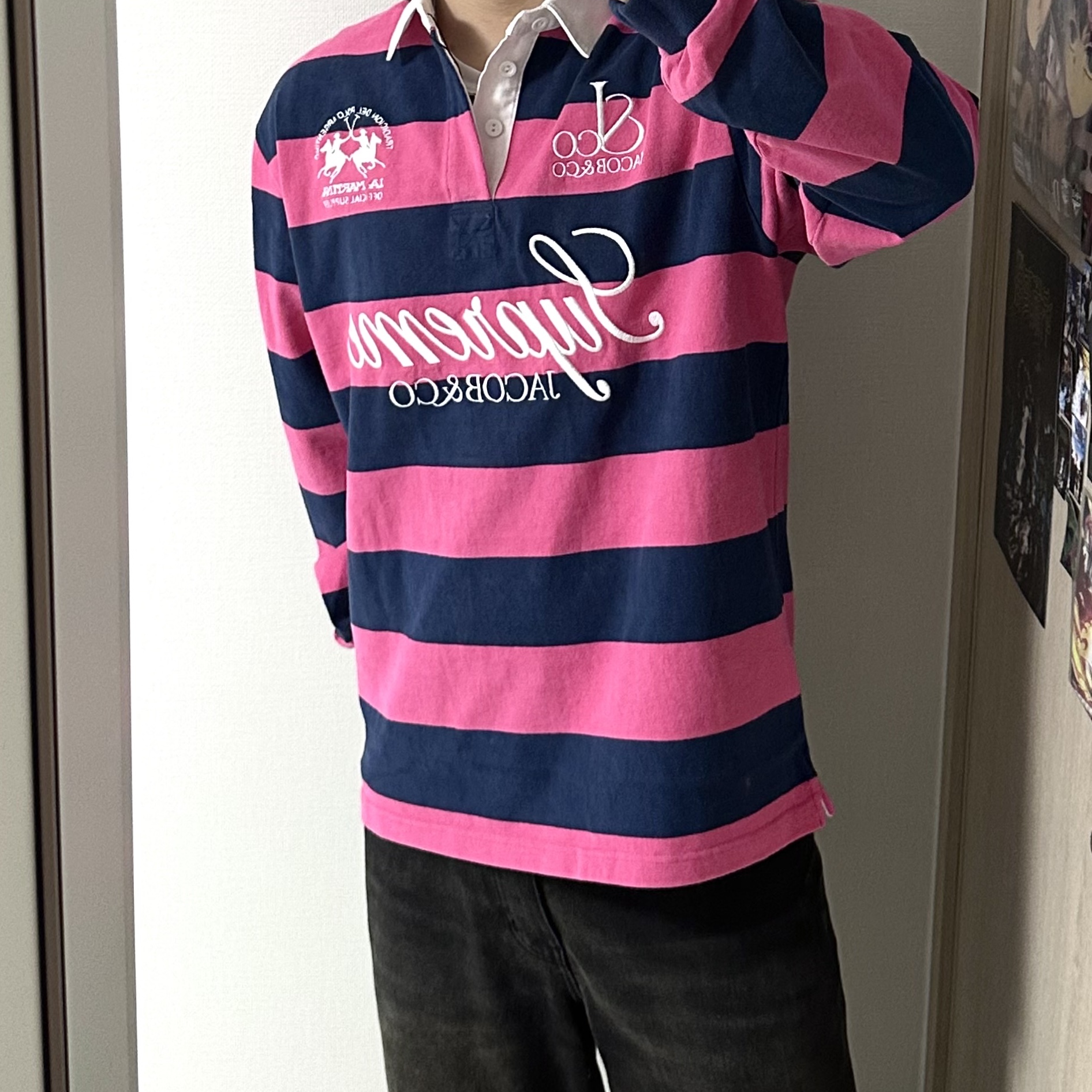 Supreme x La Martina x Jacob & Co Rugby Stripe - 26SS 착용 스타일 - 2