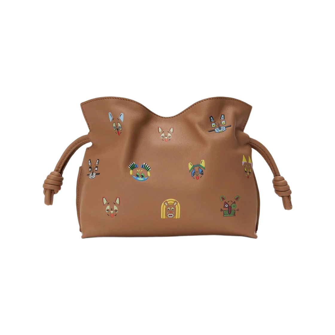 로에베 나파 카프스킨 캣츠 미니 플라멘코 클러치 모카(Loewe Cats Mini Flamenco Clutch in Nappa Calfskin Mocha)