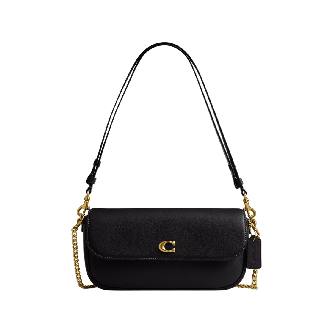 코치 브룩 플랩 체인 백 브라스 블랙(Coach Brook Flap Chain Bag Brass Black) - 2