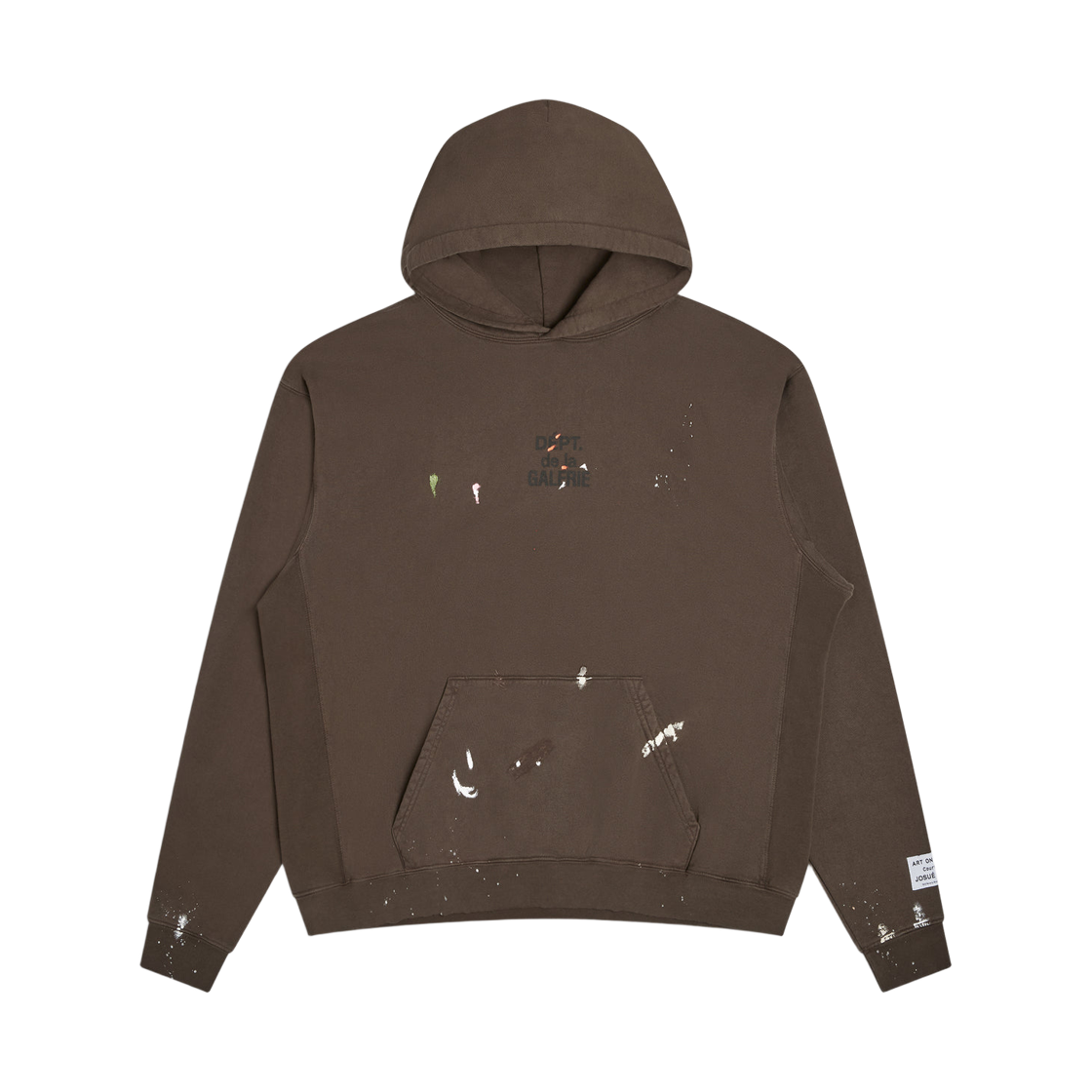 OUT-022 Gallery Dept. French Logo Painted Hoodie Sepia