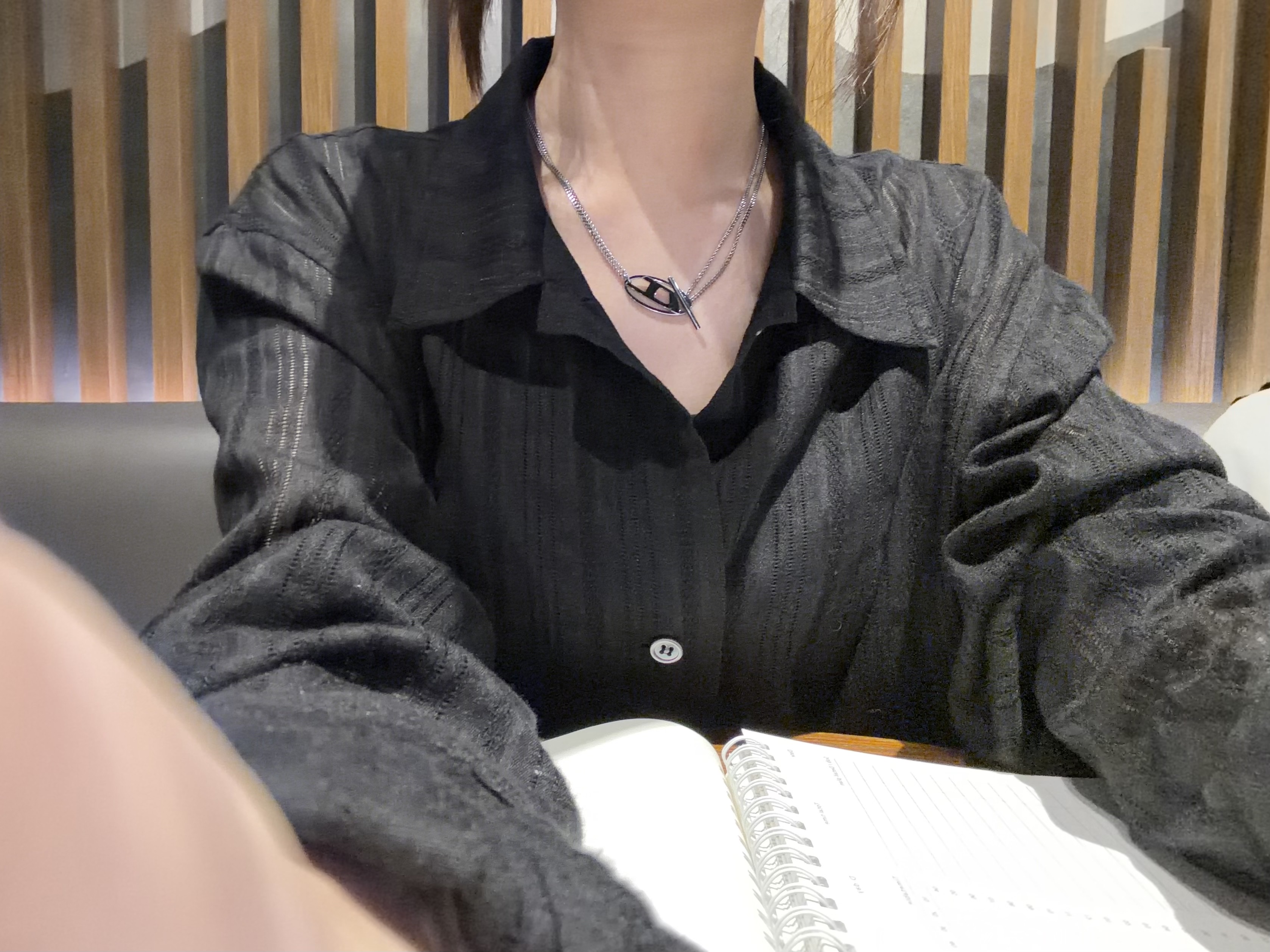 Diesel Dx1534 Stainless Steel Chain Necklace Silver 착용 스타일