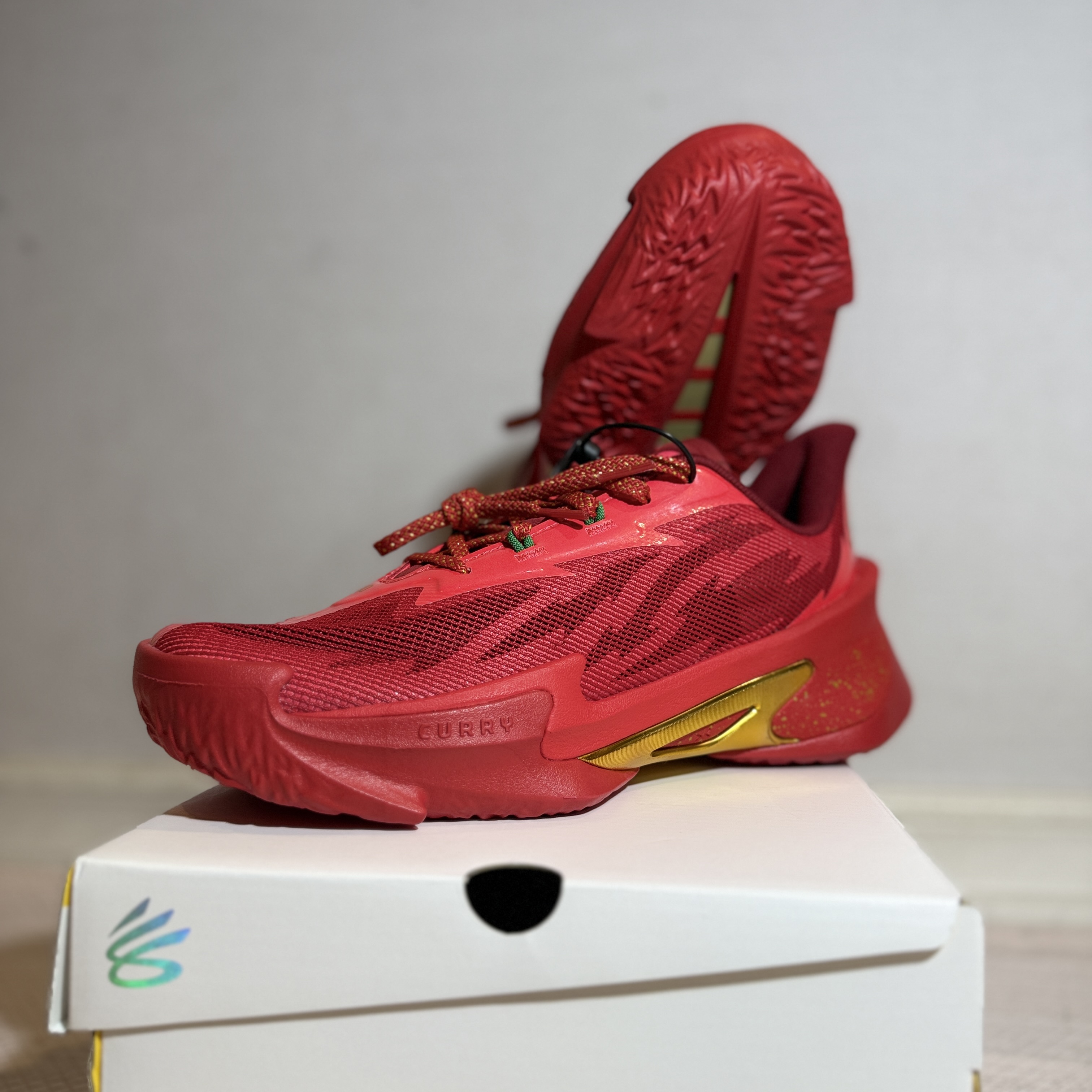 Under Armour Curry Series 7 Red Racer Red 착용 스타일
