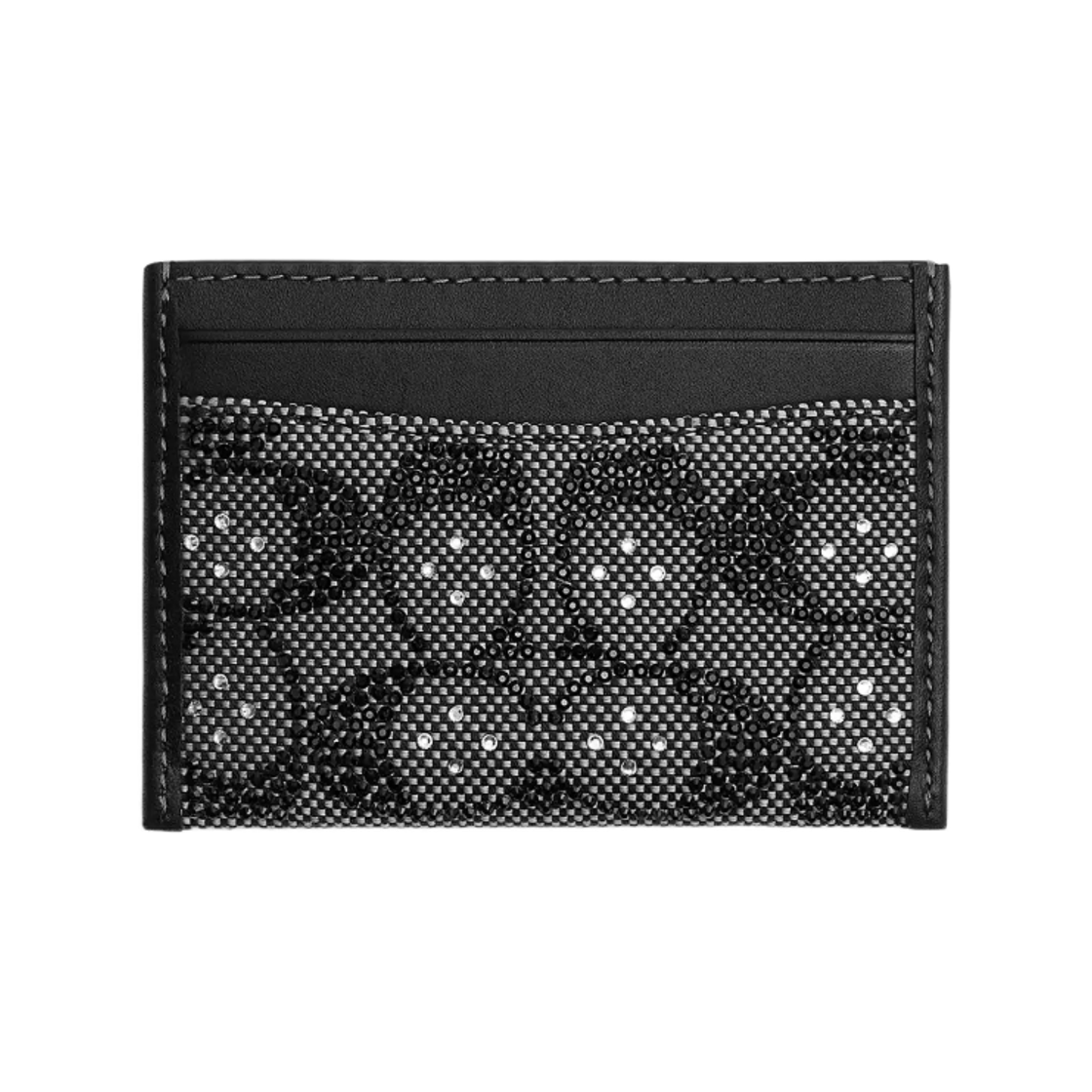 코치 에센셜 크리스탈 시그니쳐 자카드 카드 케이스 실버 블랙(Coach Essential Card Case in Crystal Signature Jacquard Silver Black) - 2