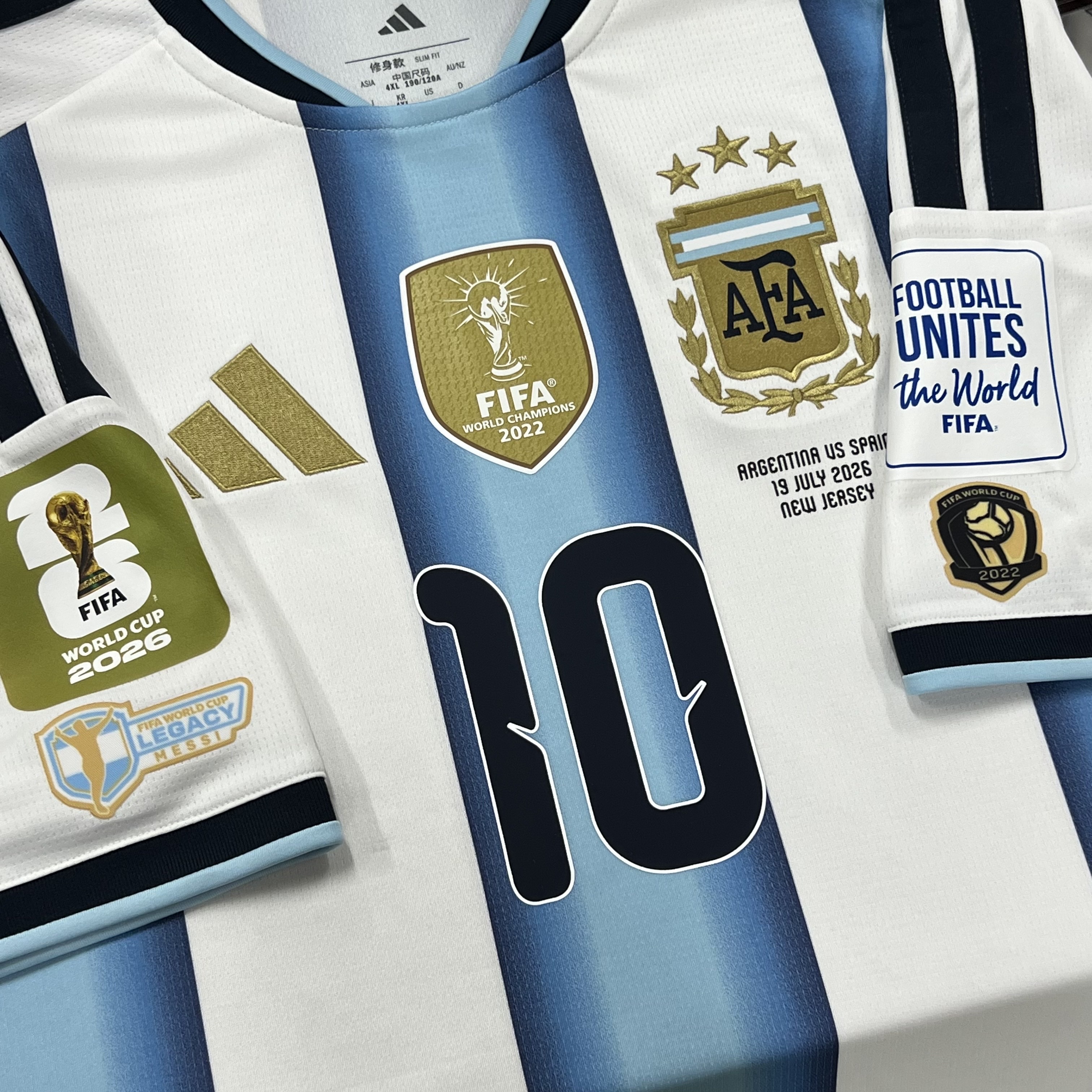 Adidas Argentina 2026 Home Jersey White Icey Blue - KR Sizing (Non Marking Ver.), Adidas Argentina 2026 Home Long Sleeve Jersey - KR Sizing (Non Marking Ver.) 착용 스타일