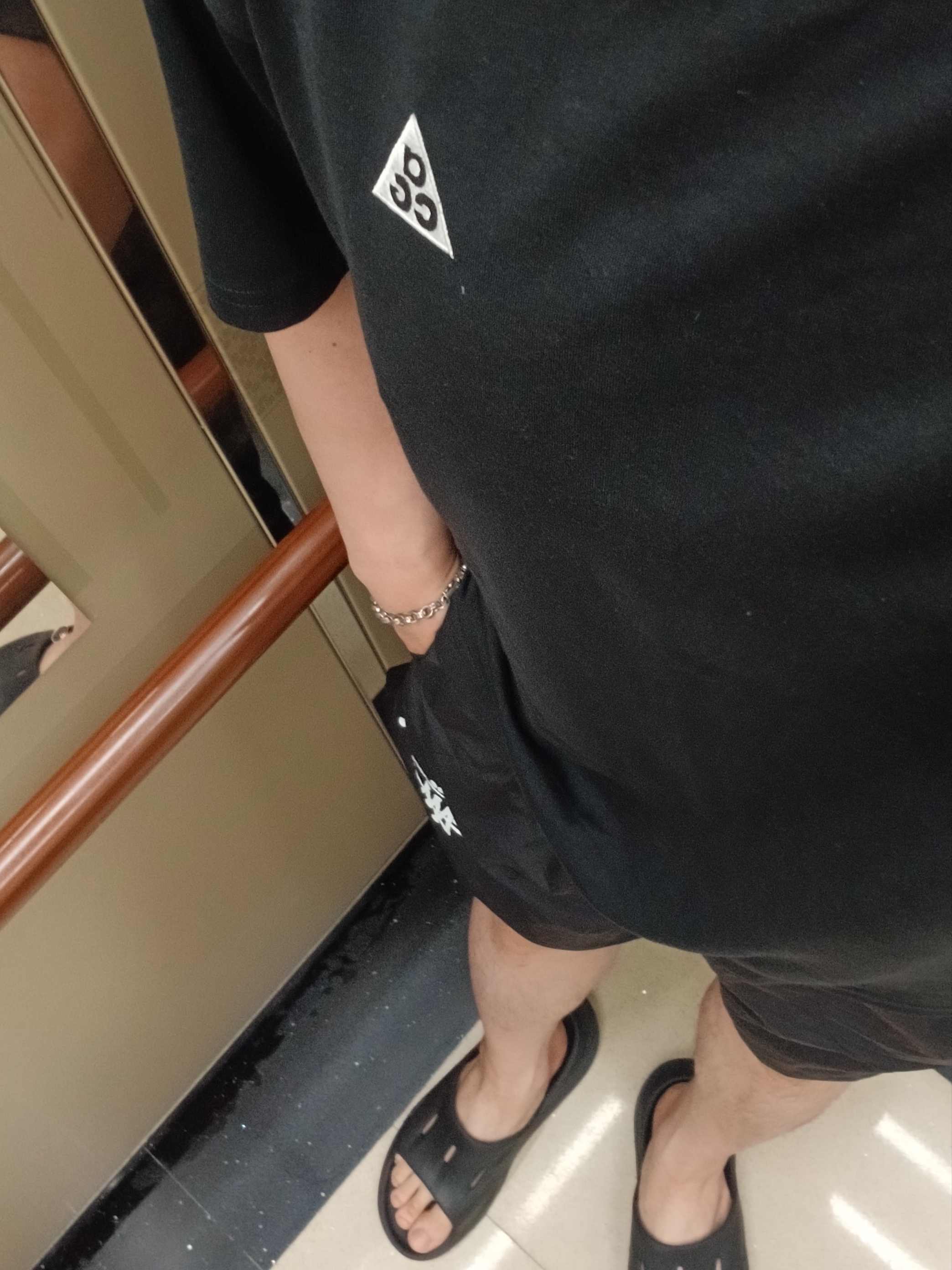 Nike ACG Trail Cap Black, Stussy Big Stock Water Shorts Black 착용 스타일 - 3