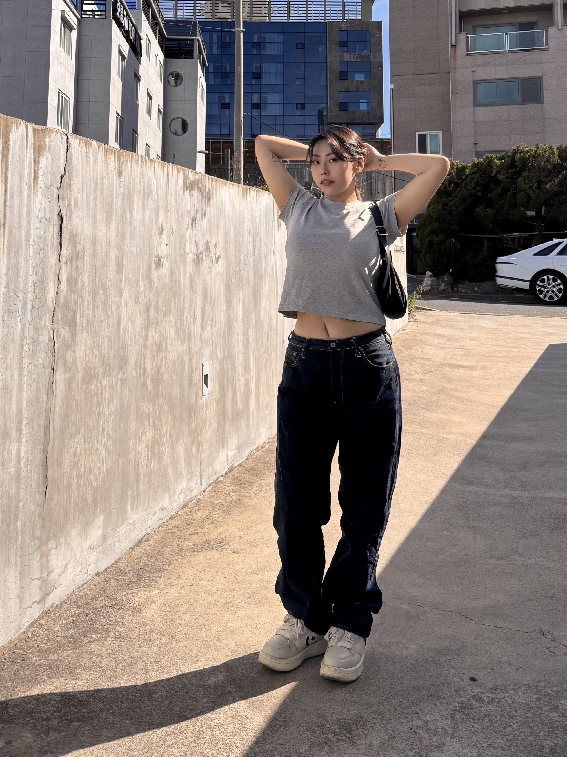 Converse x Drkshdw Turbowpn Ox Pelican 착용 스타일 - 2