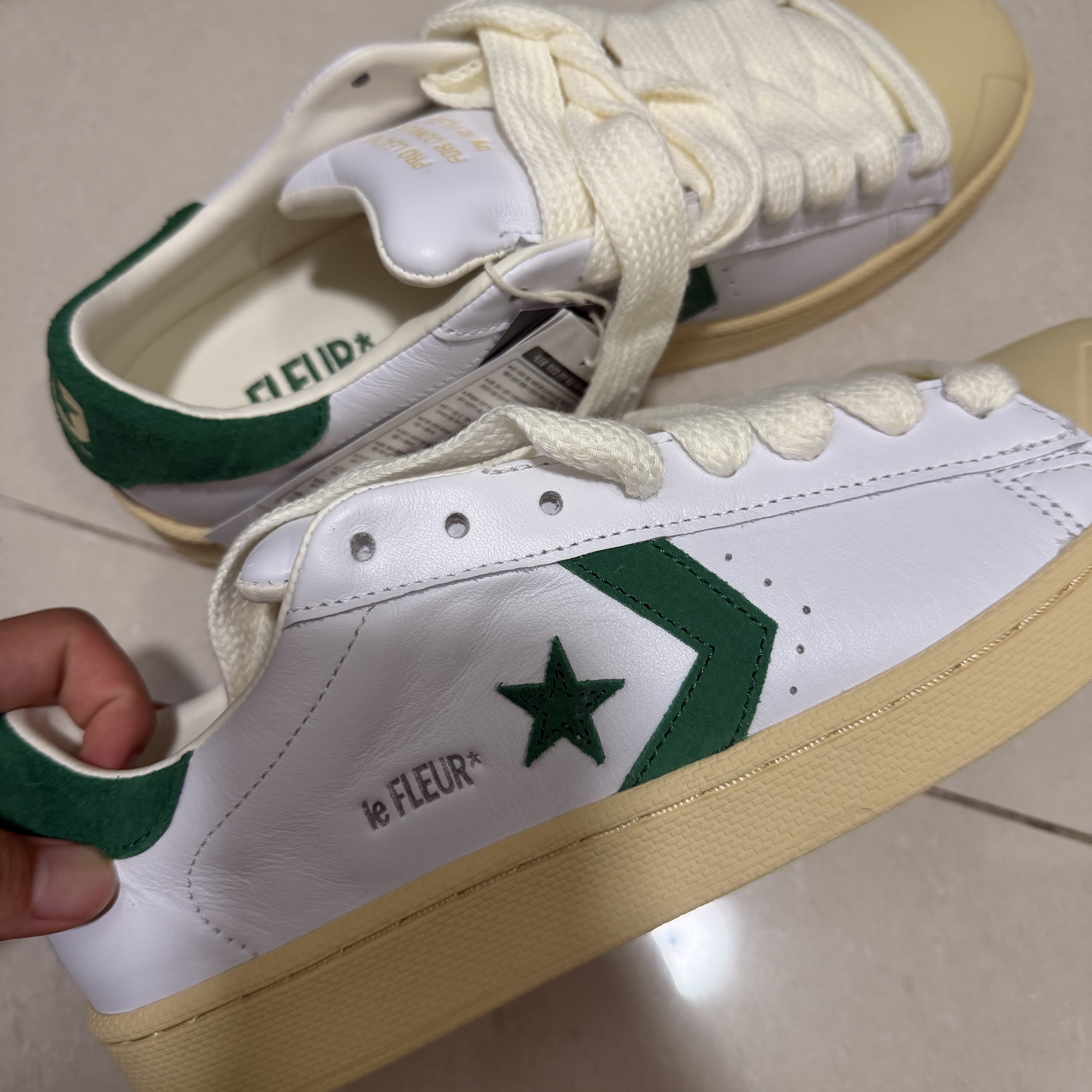 Converse x Golf Le Fleur 1908 Pro Leather White Amazon 착용 스타일 - 1