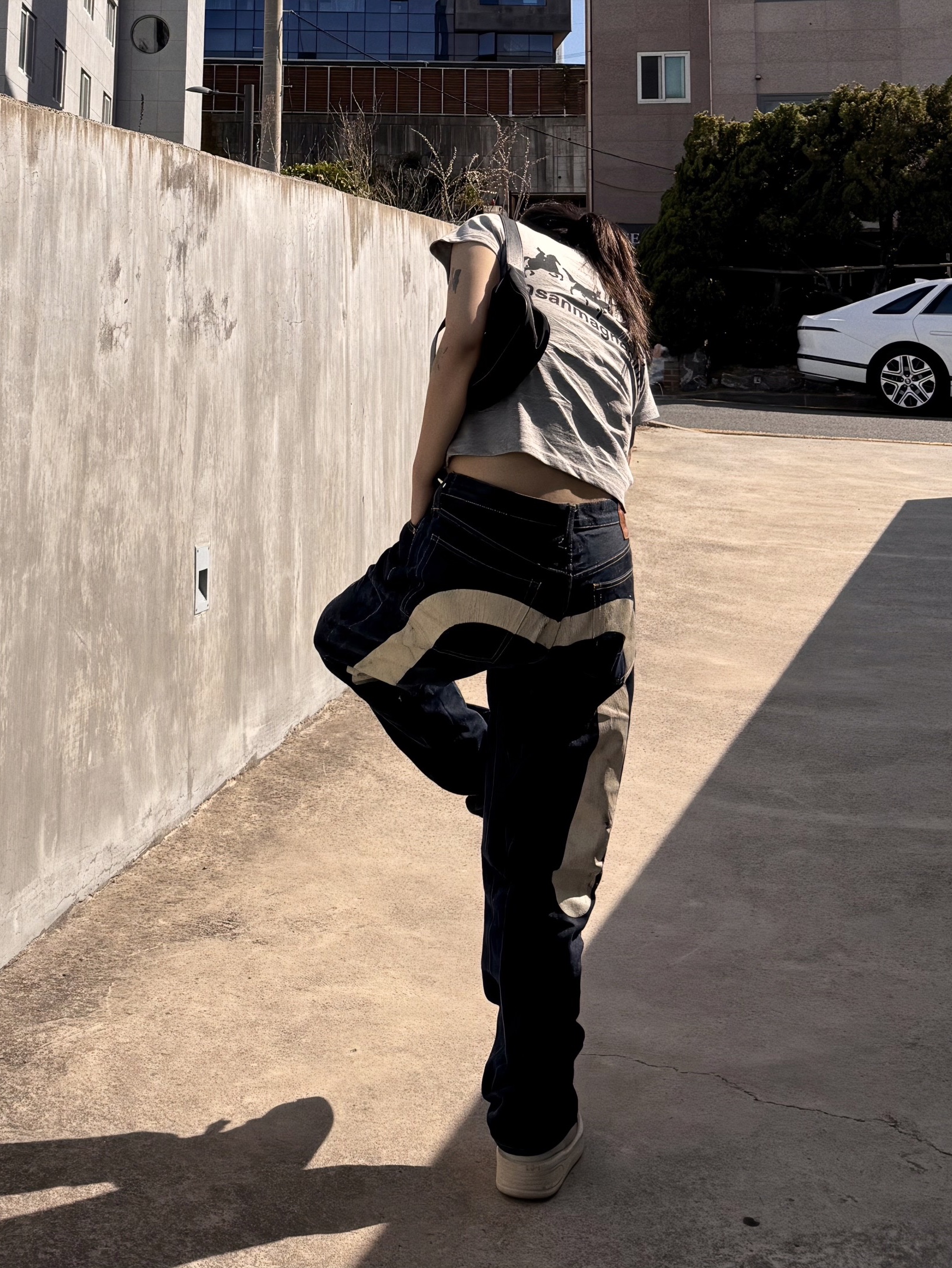 Converse x Drkshdw Turbowpn Ox Pelican 착용 스타일 - 3