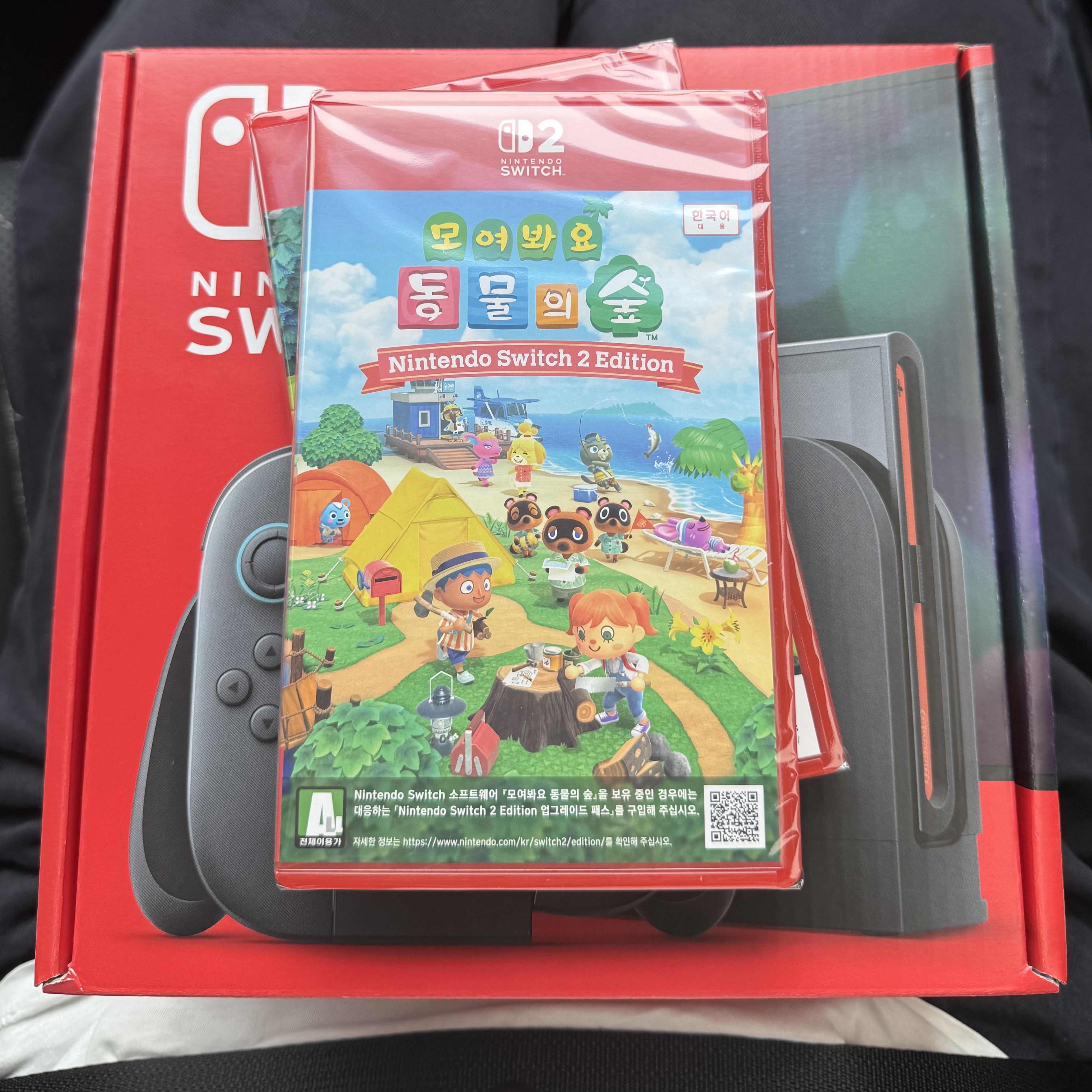 Nintendo Switch 2 Black (Korean Ver.), Nintendo Switch 2 Animal Crossing : New Horizons 착용 스타일