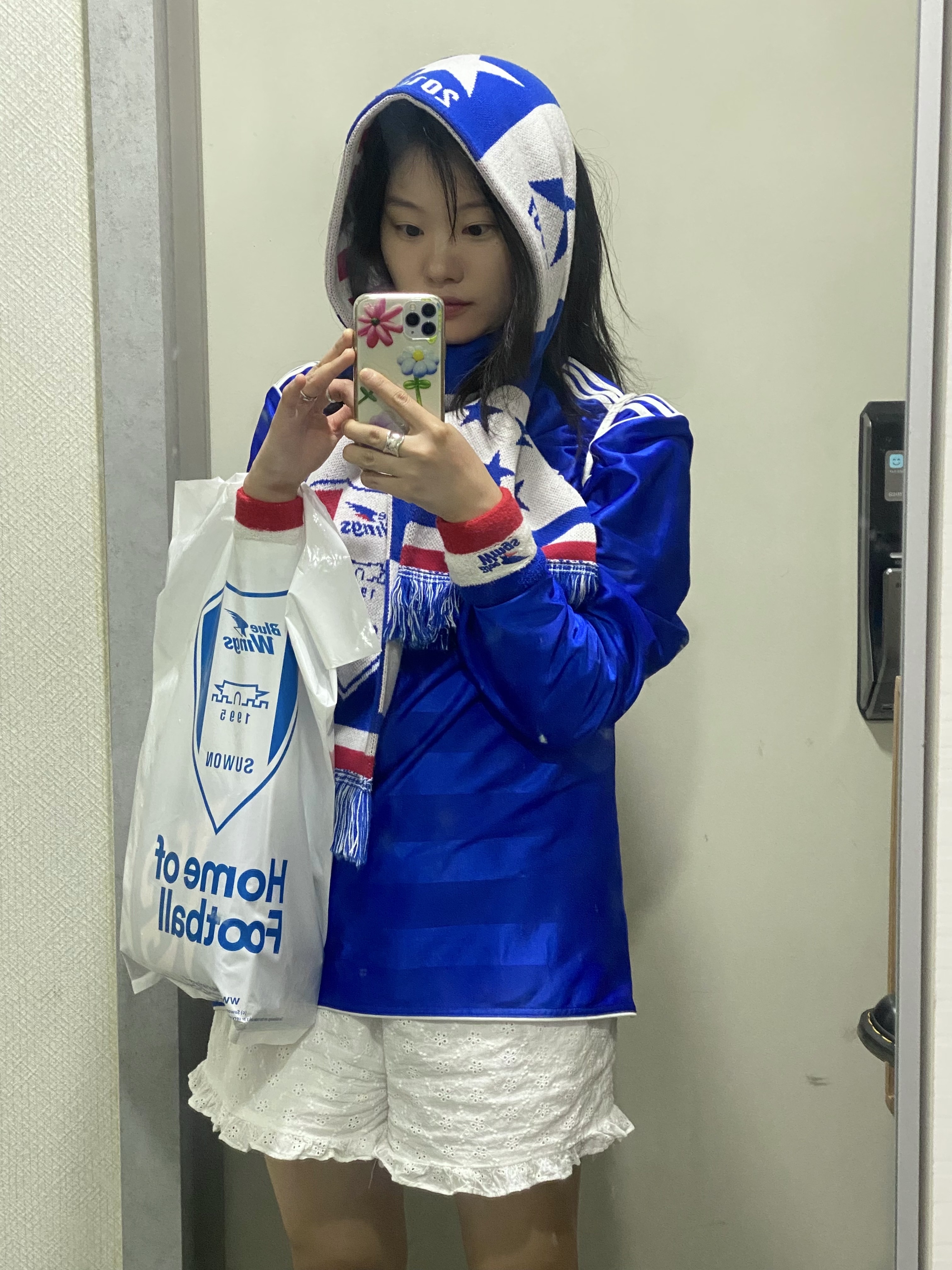 K League x Sanrio Characters 2025 Gym Hangyodon Suwon Samsung Bluewings Blue, (W) Nike Blazer Low '77 Vintage Photo Blue Sail 착용 스타일 - 1