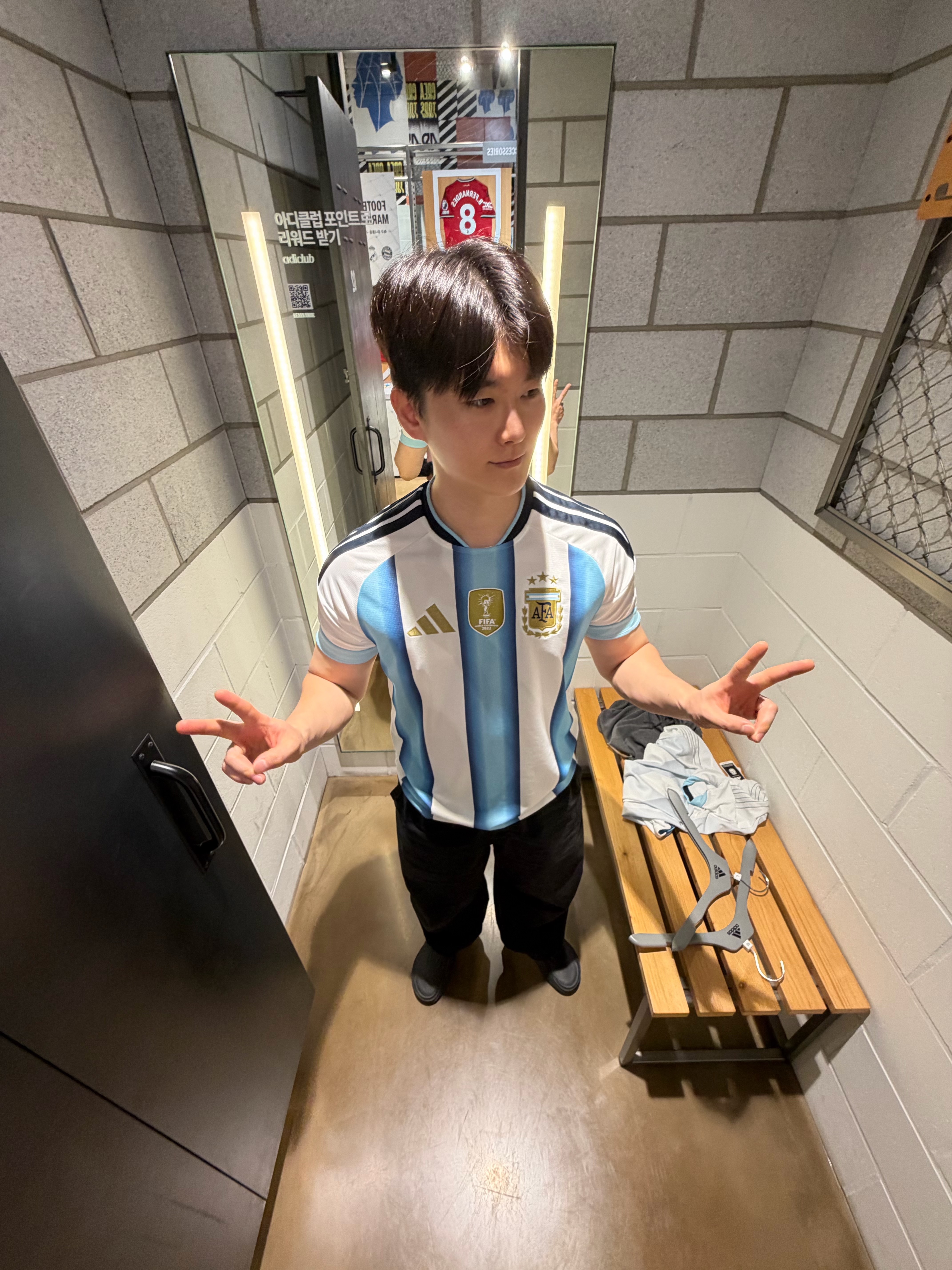 Adidas Argentina 2026 Home Jersey White Icey Blue - KR Sizing (Non Marking Ver.) 착용 스타일