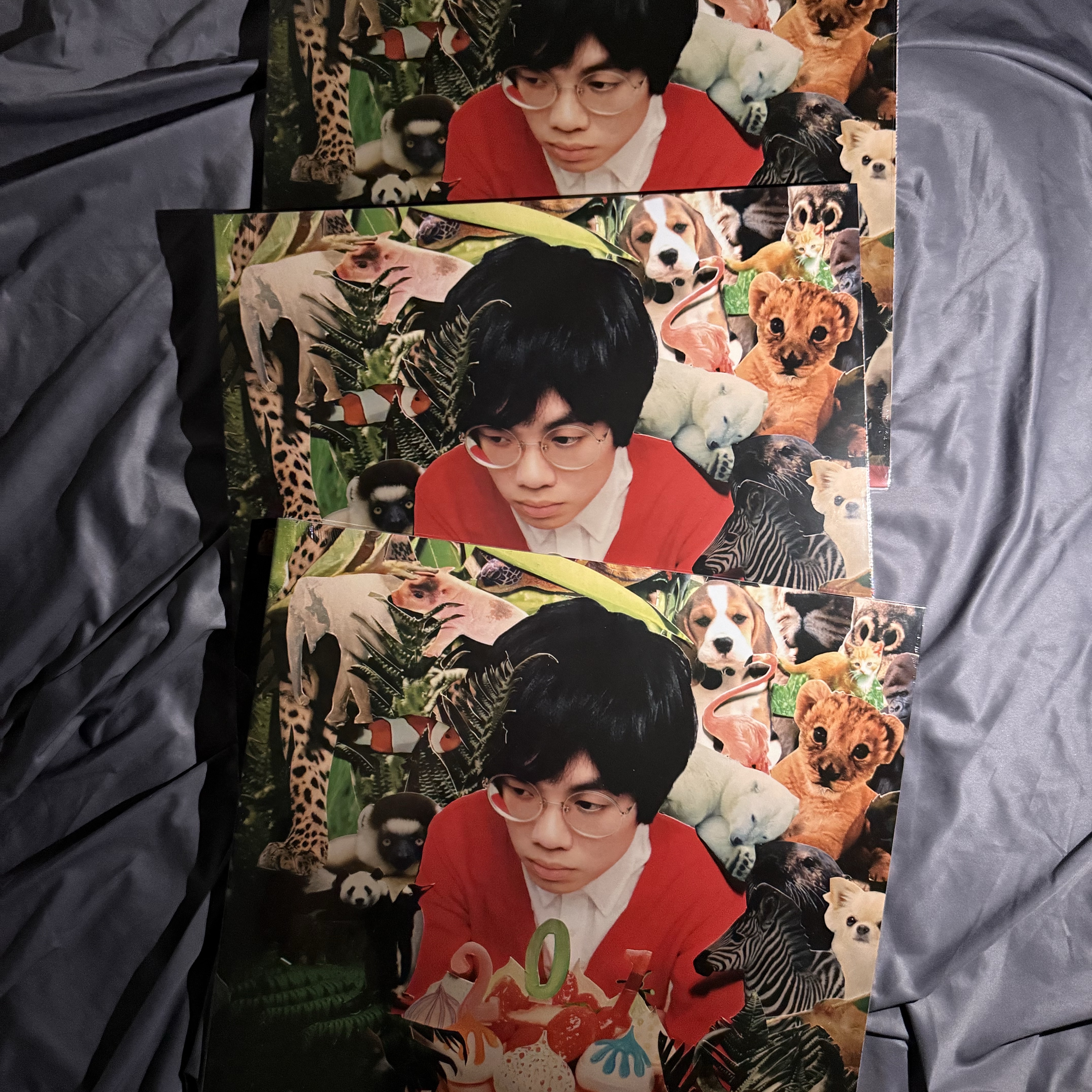 The Black Skirts 1st Album 201 LP Red Glitter 착용 스타일
