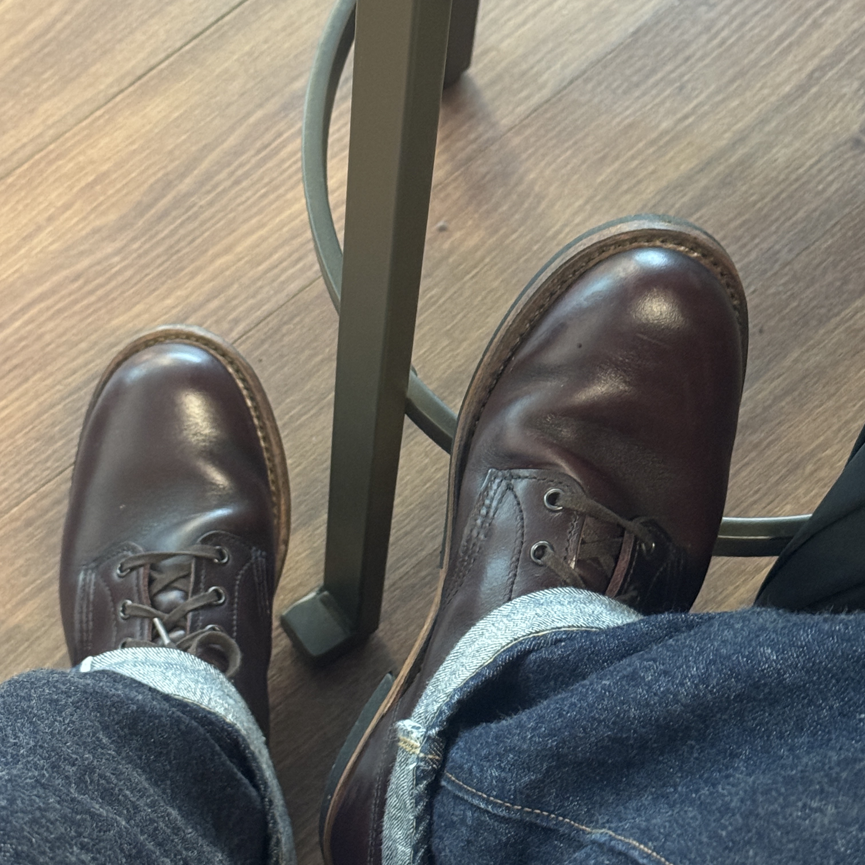 Red Wing Beckman Boots Black Cherry Excalibur - D 착용 스타일 - 2