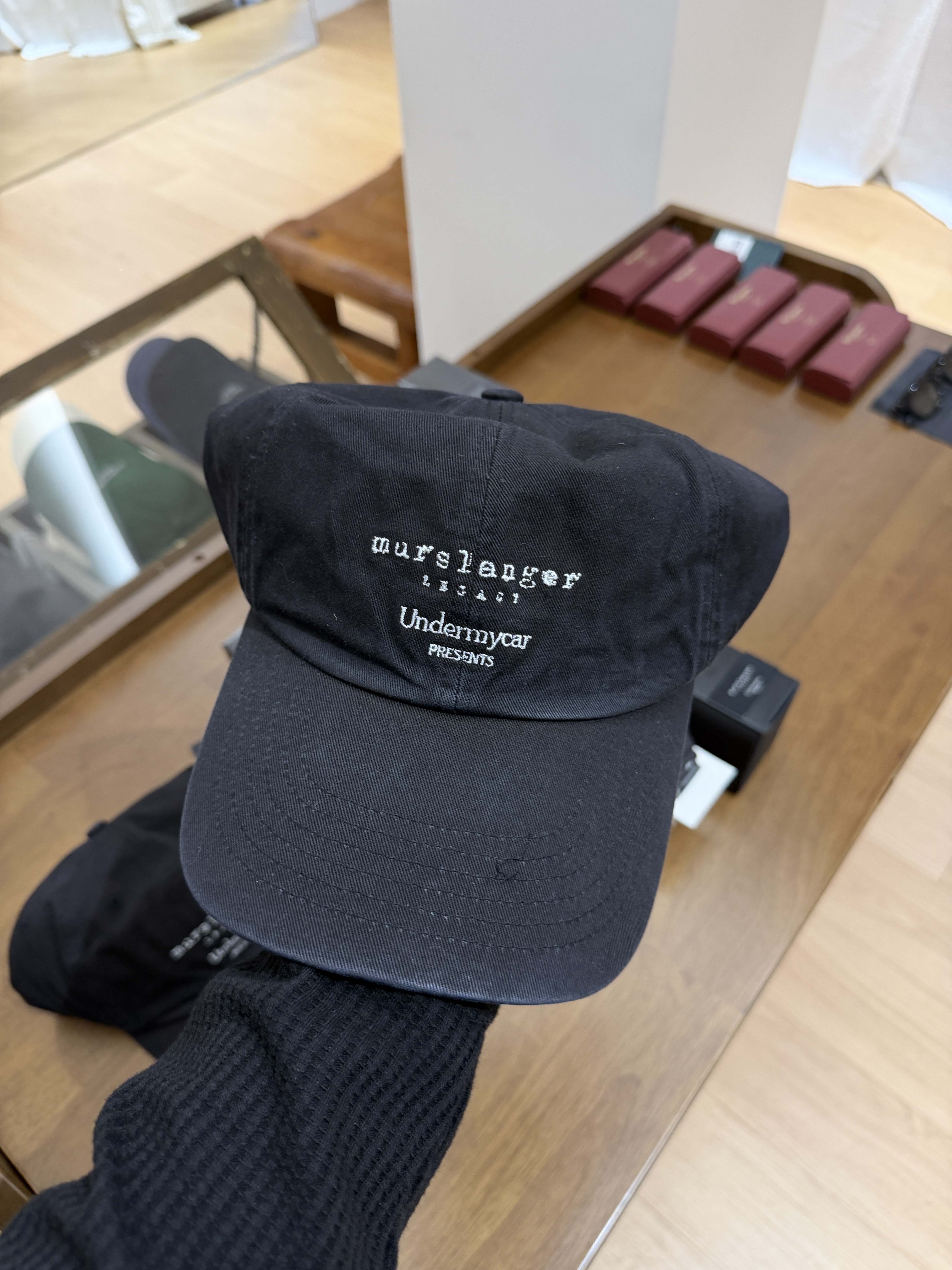 Chrome Hearts Dagger Denim Baseball Hat Black White, Nonnod Patina Double Knee Pants Faded Black 착용 스타일 - 8