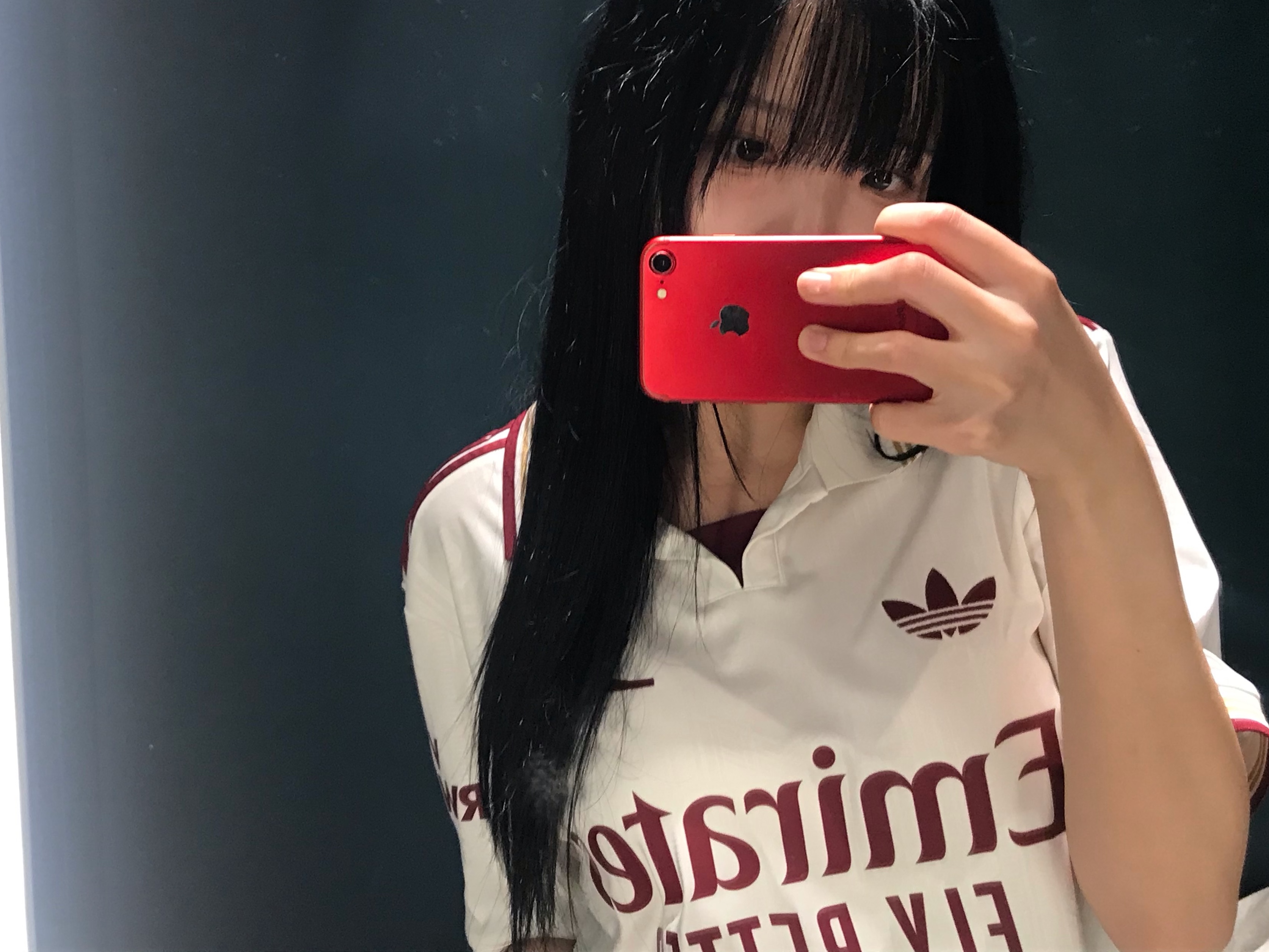 Adidas Arsenal 2025/26 3rd Jersey Cloud White Team Coll Burgundy 2 - KR Sizing (Non Marking Ver.) 착용 스타일 - 2