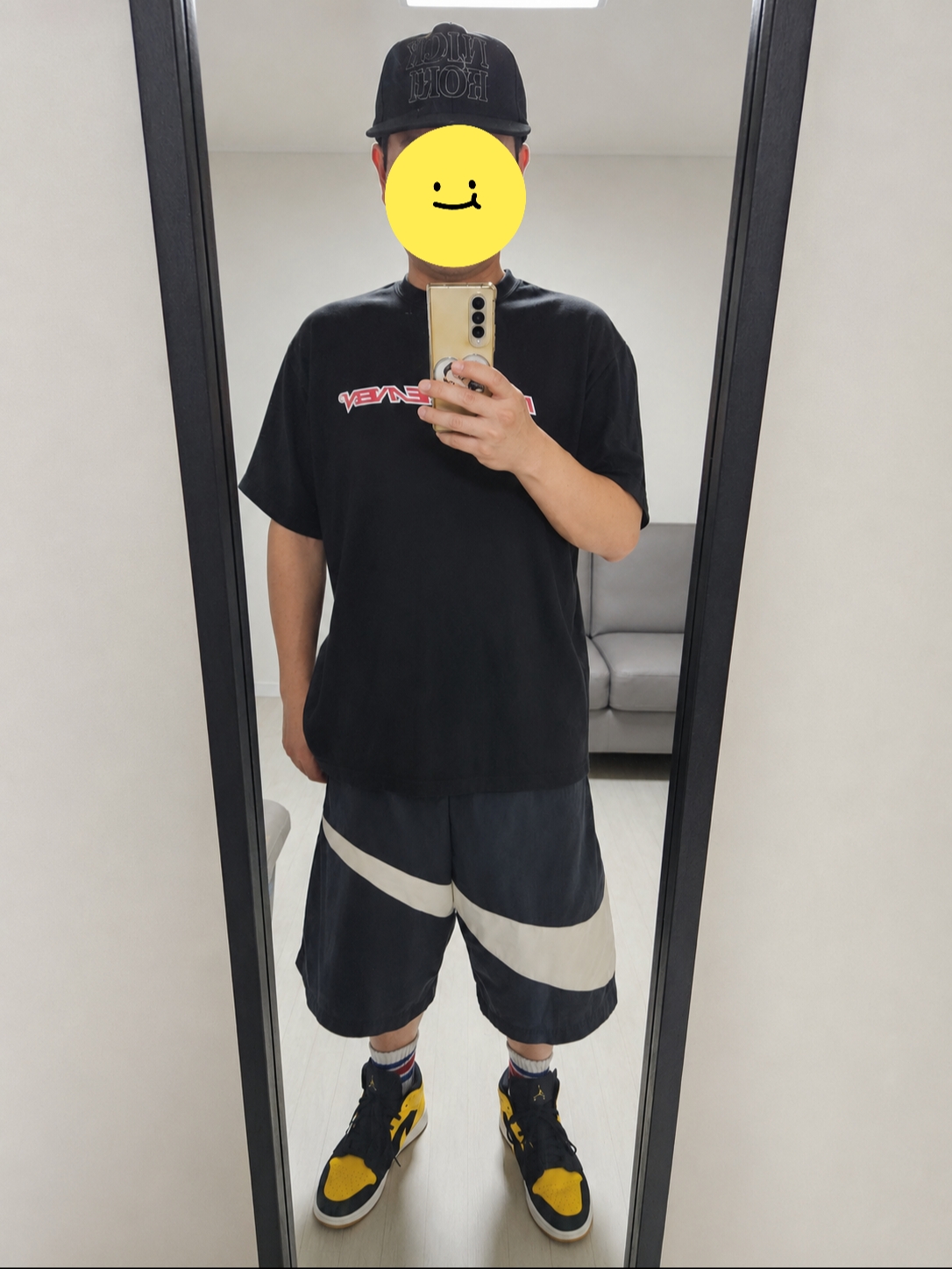 Nike NSW Swoosh Woven Shorts Black - Asia, Jordan 1 Retro Mid New Love 2017 착용 스타일