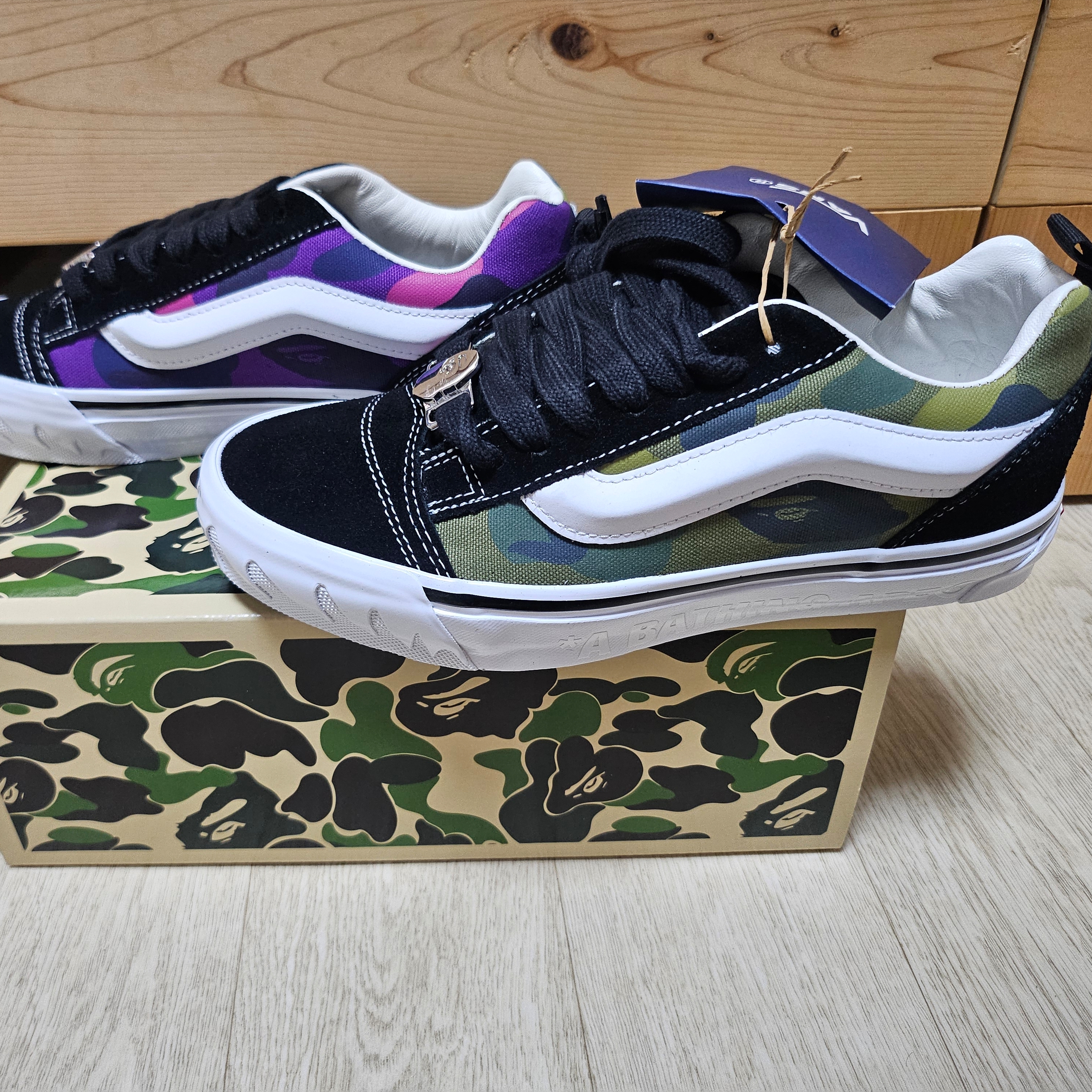 Vans x BAPE Premium Knu-Skool Camo Green 착용 스타일 - 2