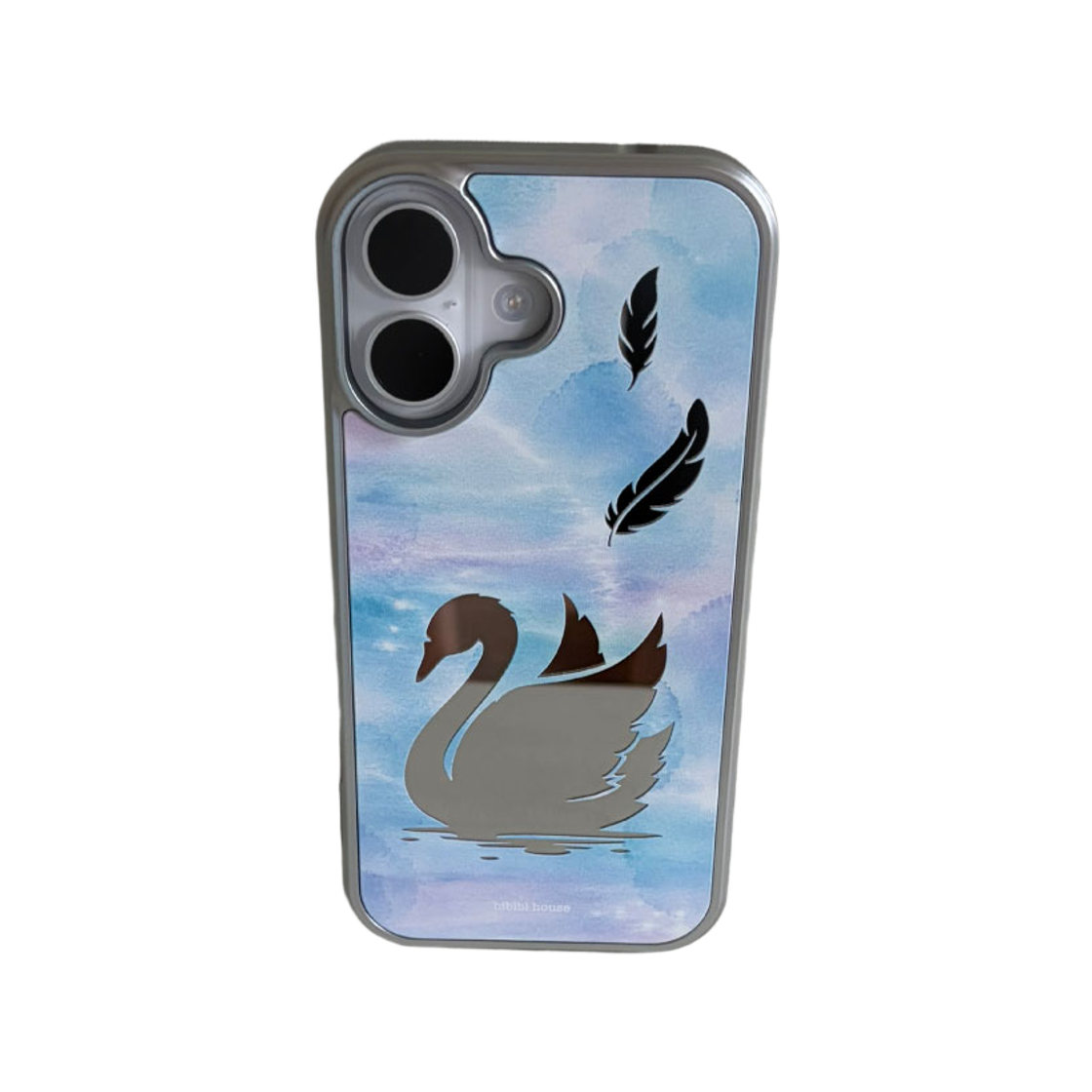 비비블 하우스 실버미러 백조 폰케이스(BIBIBL HOUSE Silver Swan Phone Case) - 1