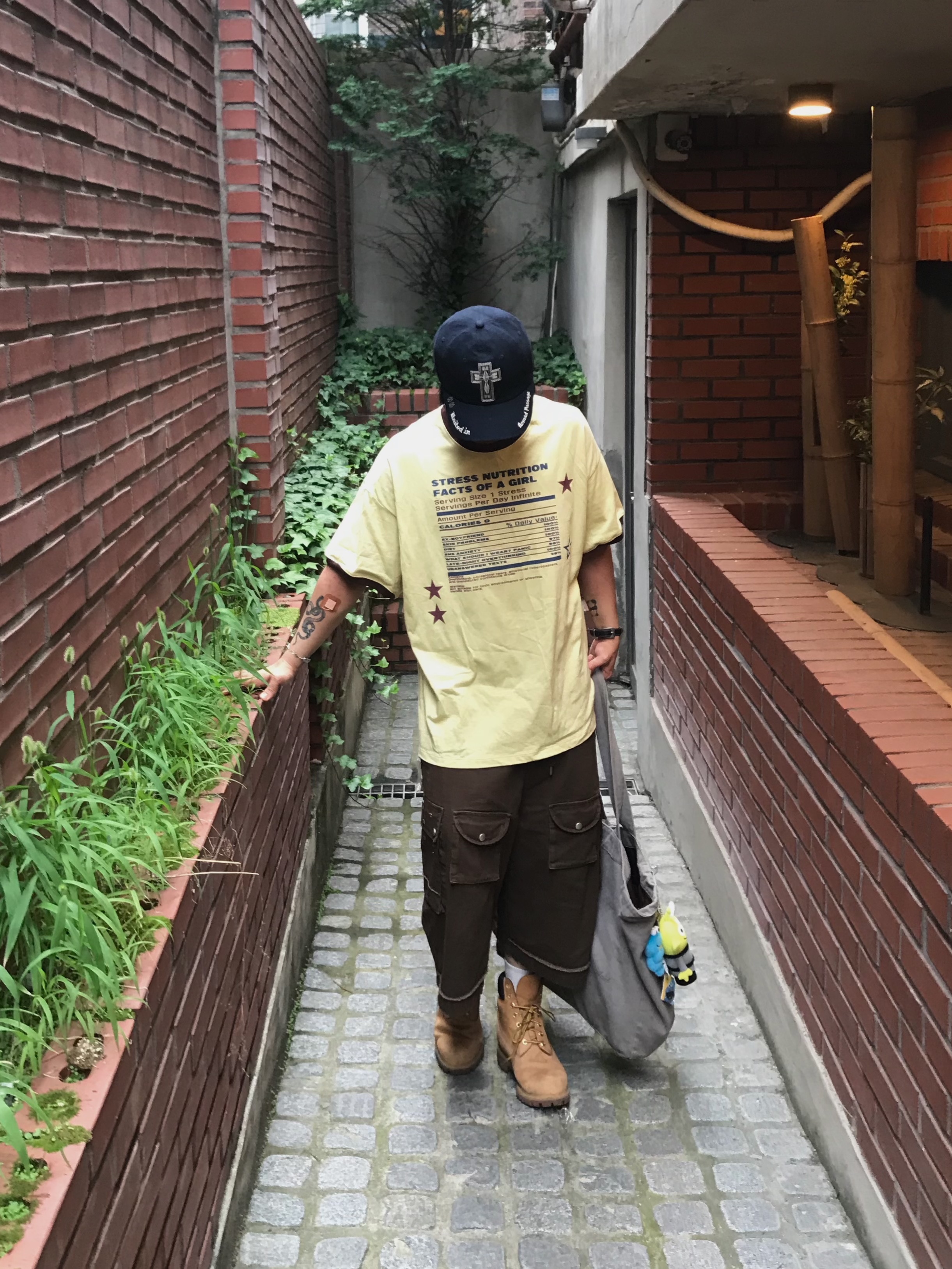 ETCE Estate Cross Flat Cap Navy 착용 스타일 - 5