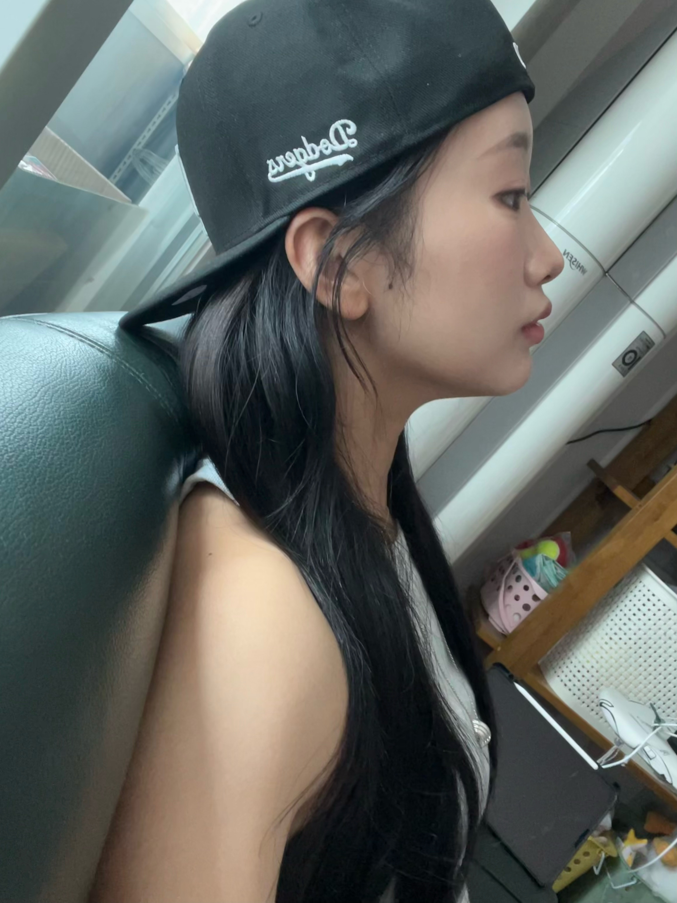 New Era MLB New York Yankees Basic Fitted Cap Black White, New Era MLB LA Dodgers 59Fifty Basic Fitted Cap Black White 착용 스타일 - 2
