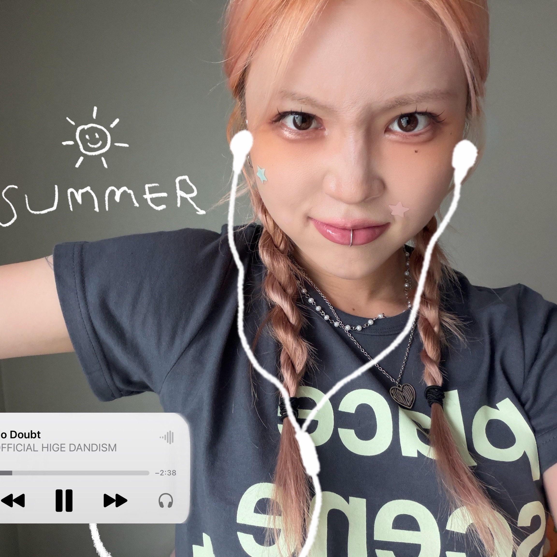 SLOW RECORD HOUSE Archive Typo T-Shirt Charcoal 착용 스타일 - 4