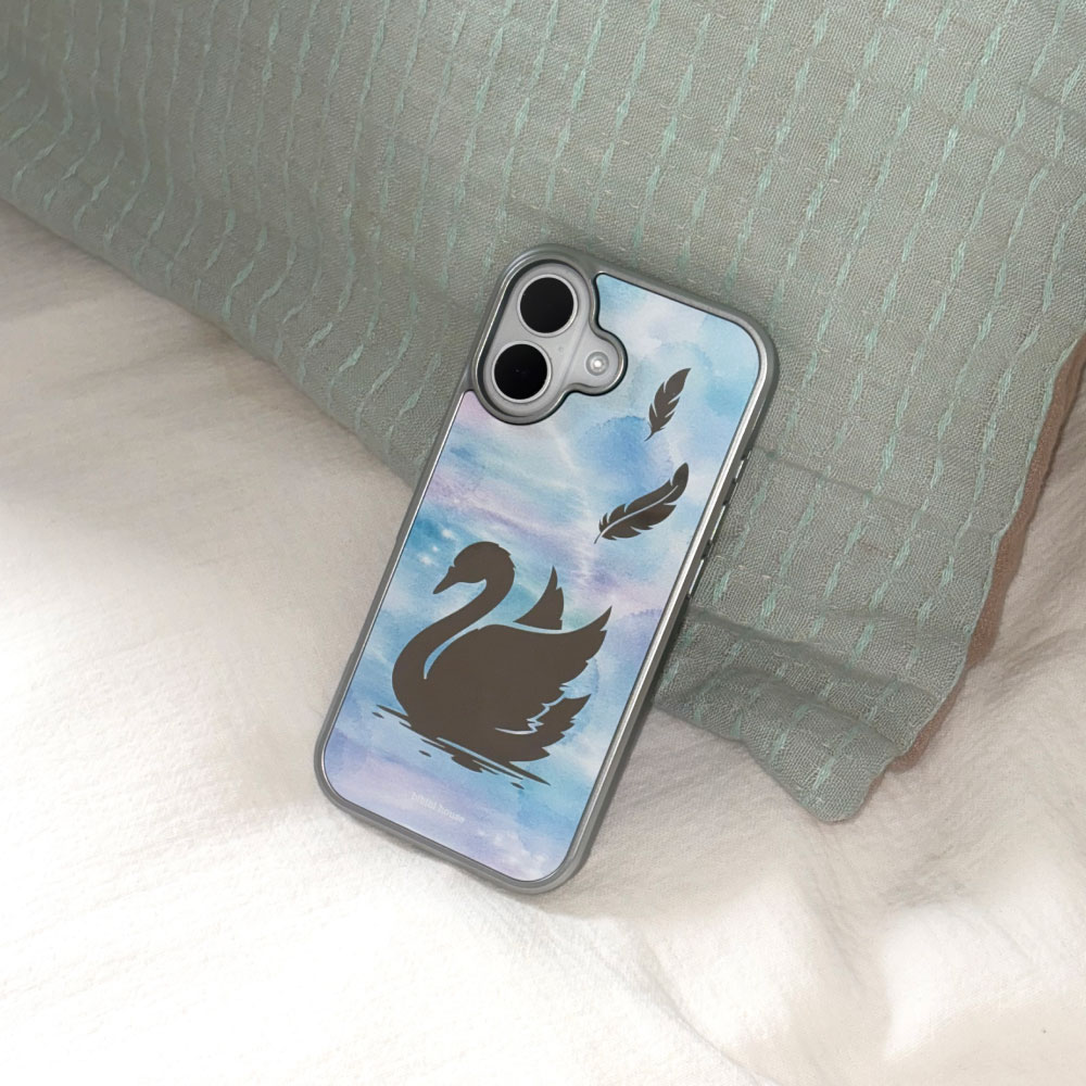비비블 하우스 실버미러 백조 폰케이스(BIBIBL HOUSE Silver Swan Phone Case) - 3