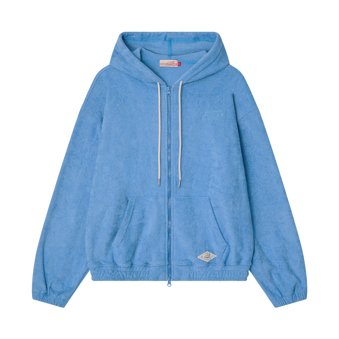 이우트 테리 후드 집업 블루(EEUT Terry Hooded Zip-Up Blue)