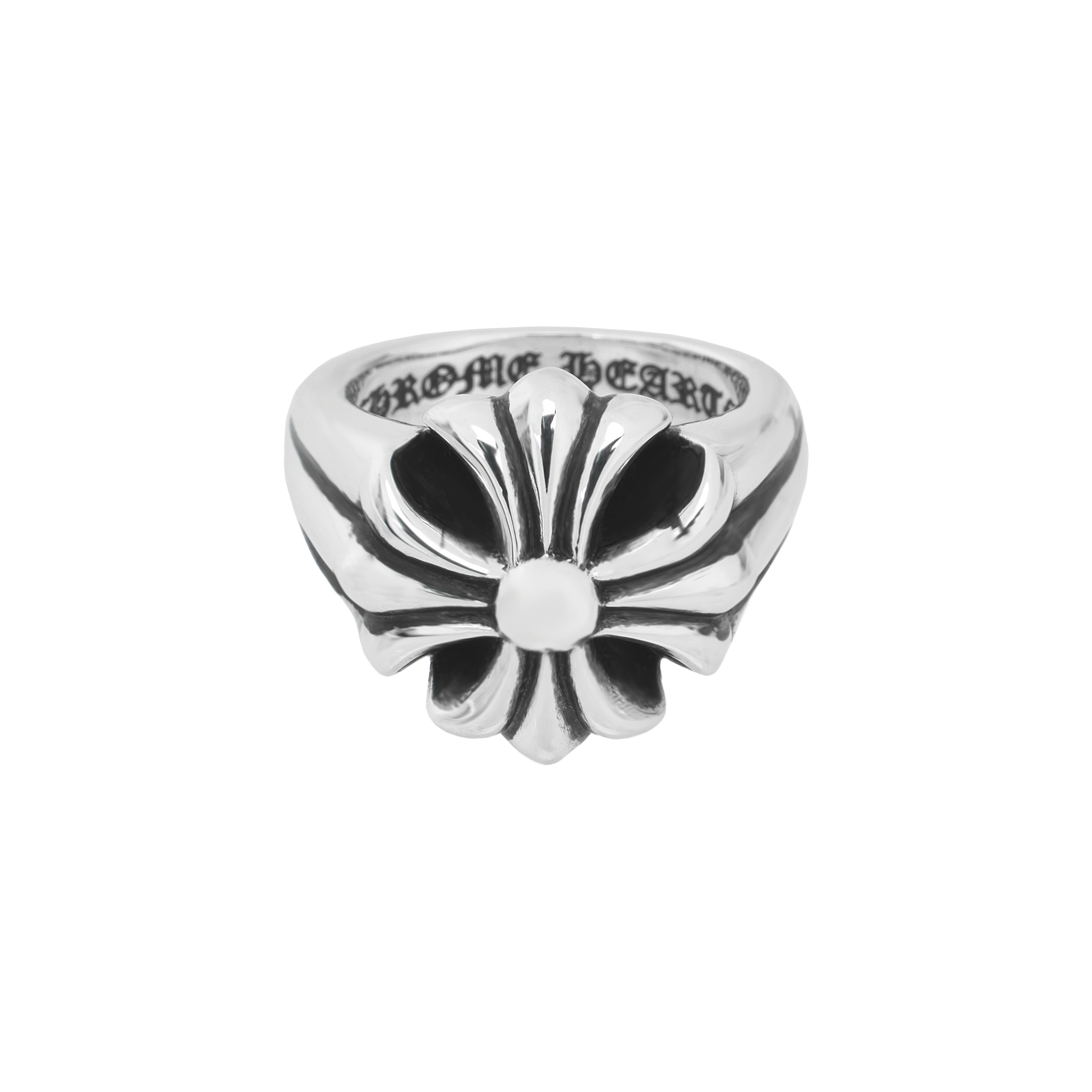 - Chrome Hearts Cut Out CH Plus Large Ring Silver