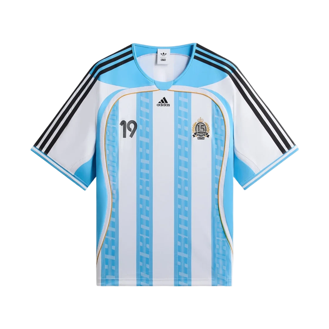 KR0057 Adidas x Kith x Messi Football Jersey Blue White - JP Sizing