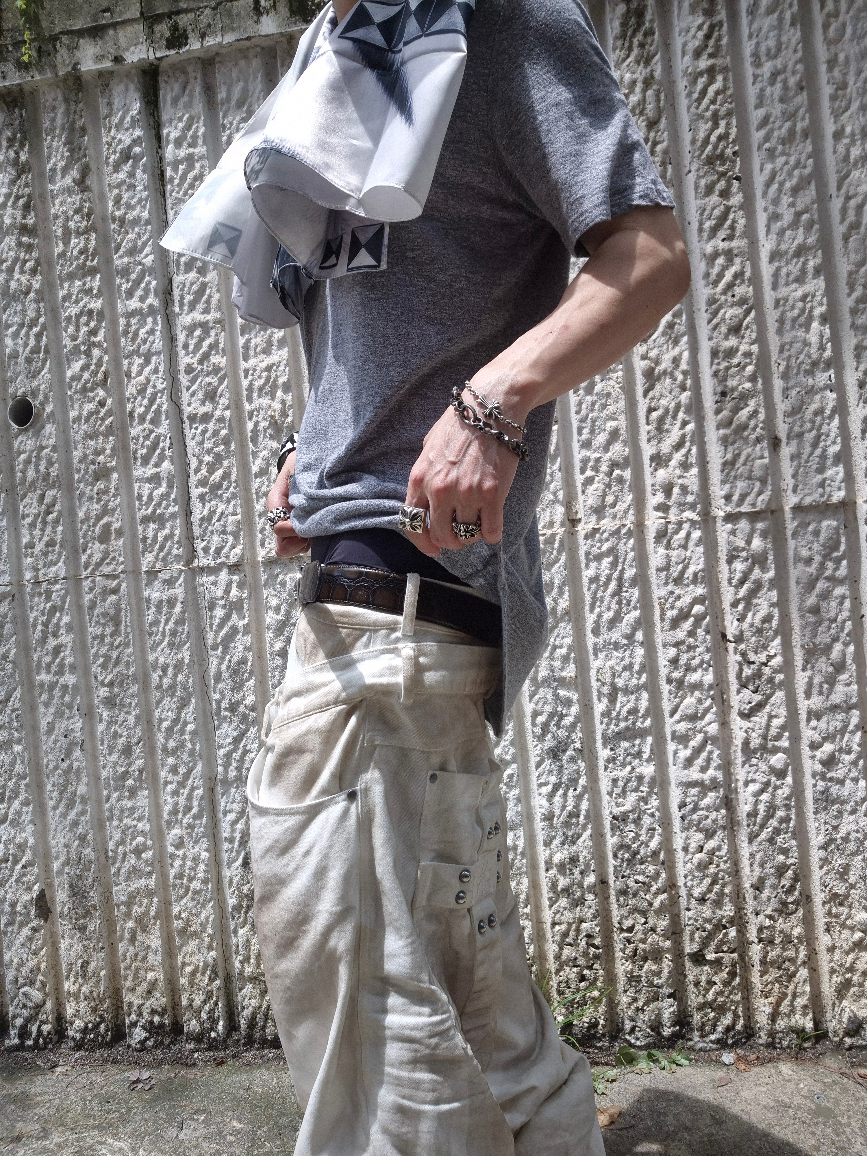 emostanceclub Core Belt Croc Embossed BROWN, Rick Owens Mega Bumper Geobasket Black Milk 착용 스타일 - 3