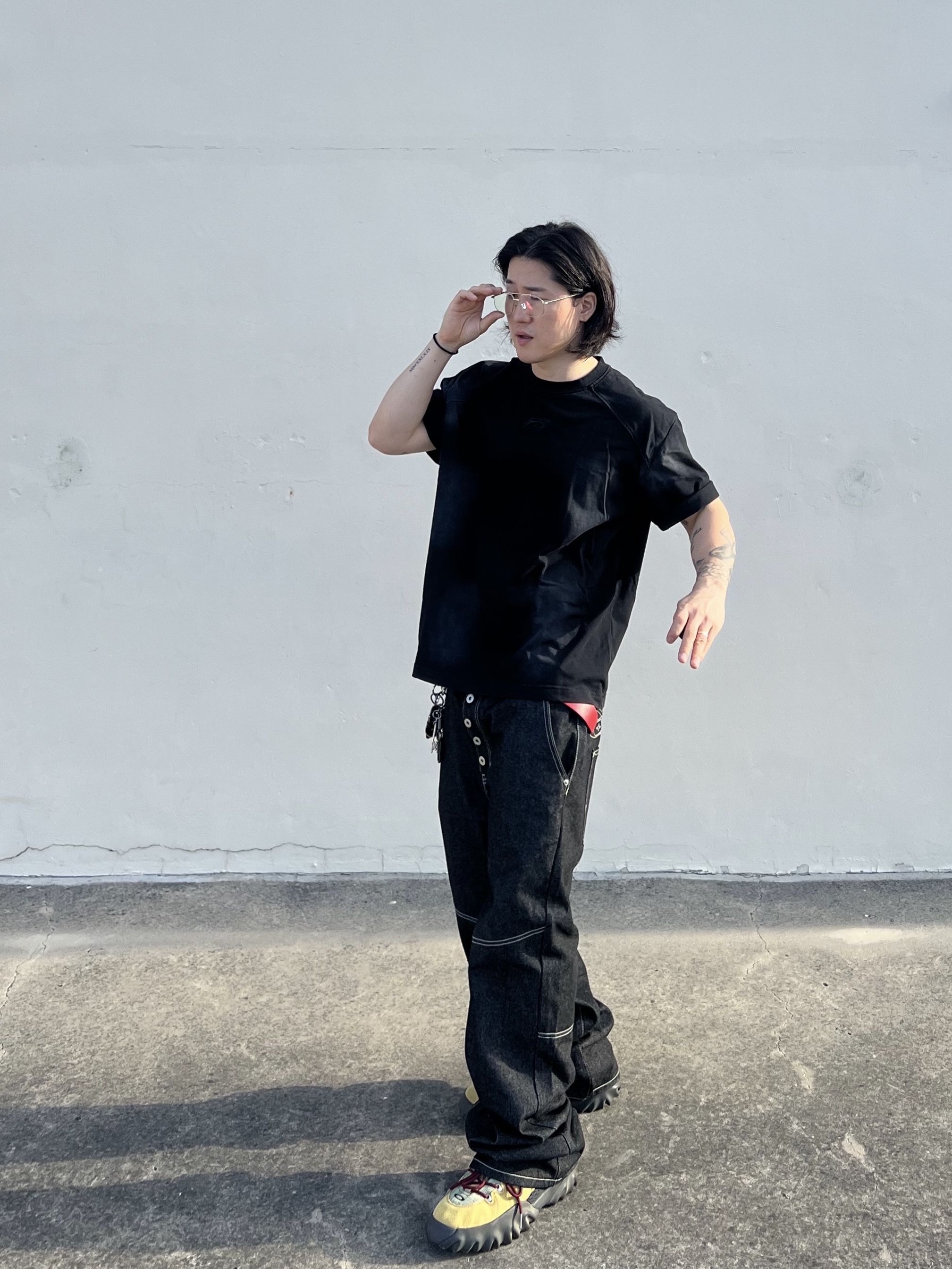 Oakley Factory Team Suede Flesh Edge Boots Yellow, Force Sensitive Fs Logo Shoulder Washing T-Shirt Black 착용 스타일 - 5