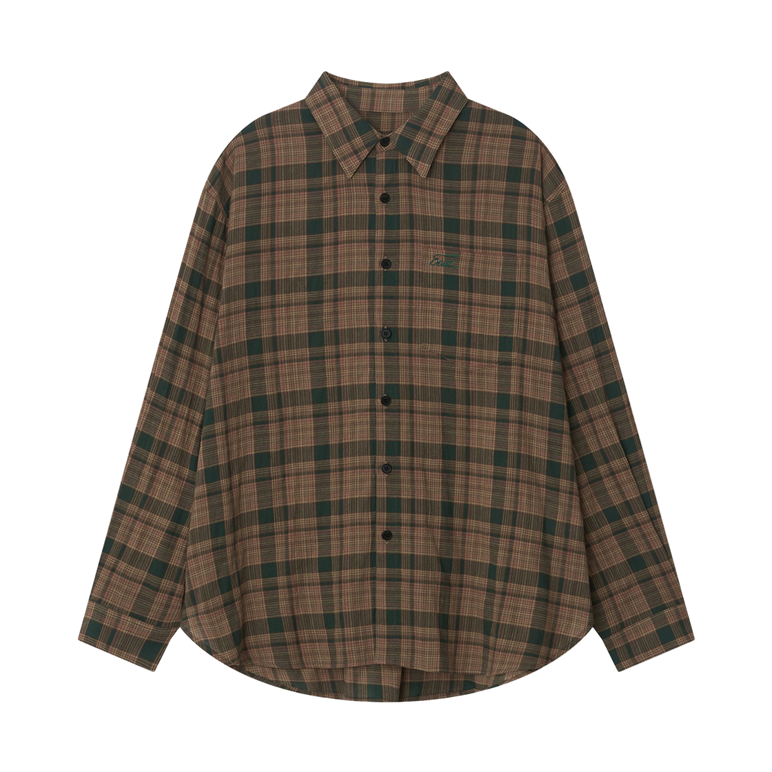 이우트 더스크 체크 셔츠 다크 그린(EEUT Dusk Check Shirt Dark Green)