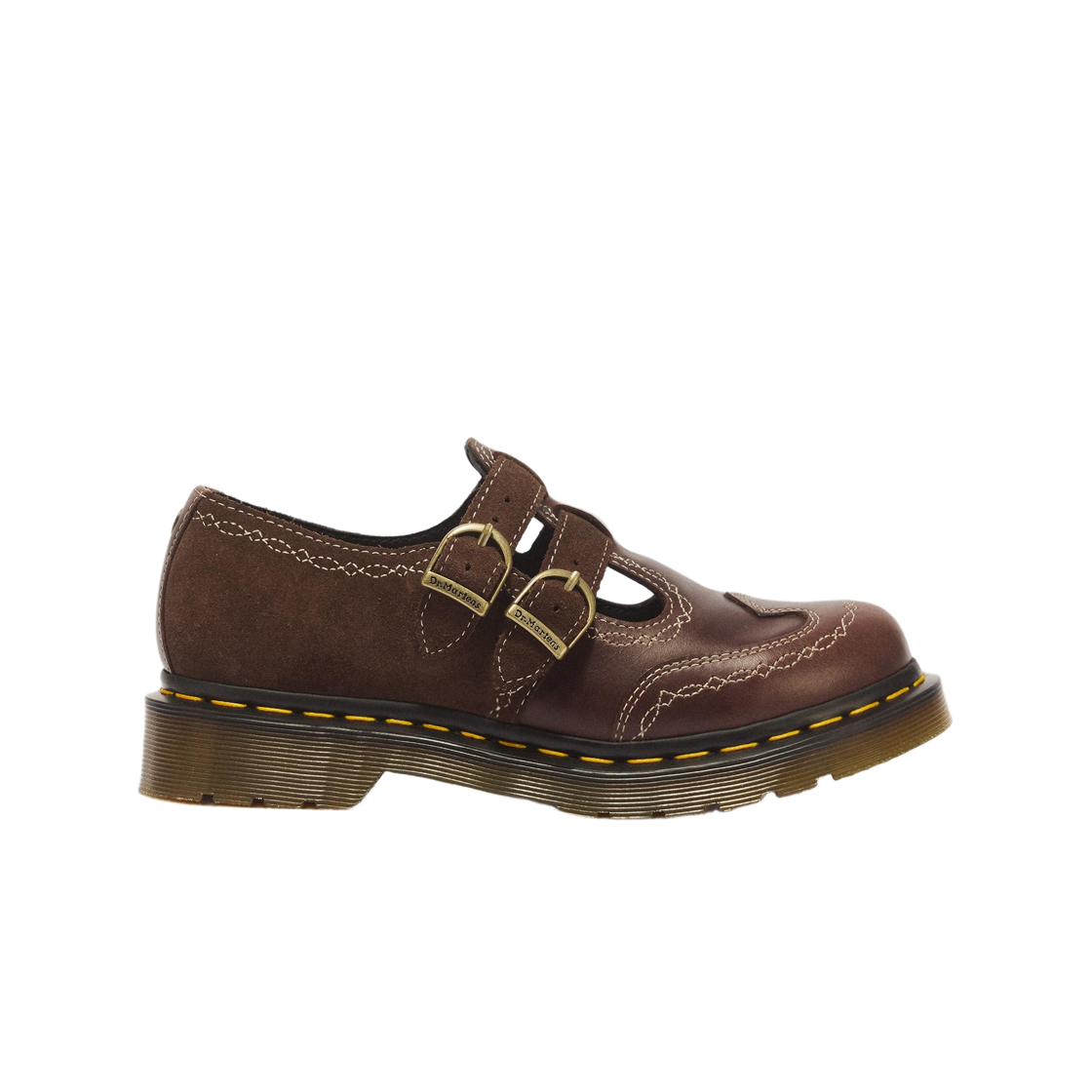 43619200 Dr. Martens 8065 Desert Rodeo Leather Suede Mary Jane Dark Brown