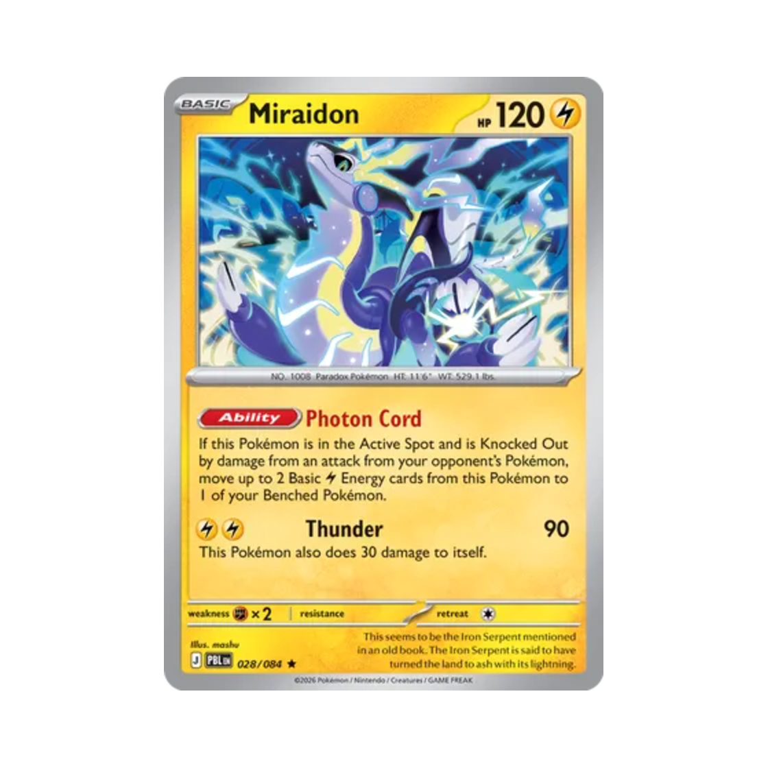 포켓몬 TCG 미라이돈 R 피치 블랙 (영문판)(Pokemon TCG MARaidon R Pitch Black (English Ver.)) - 1