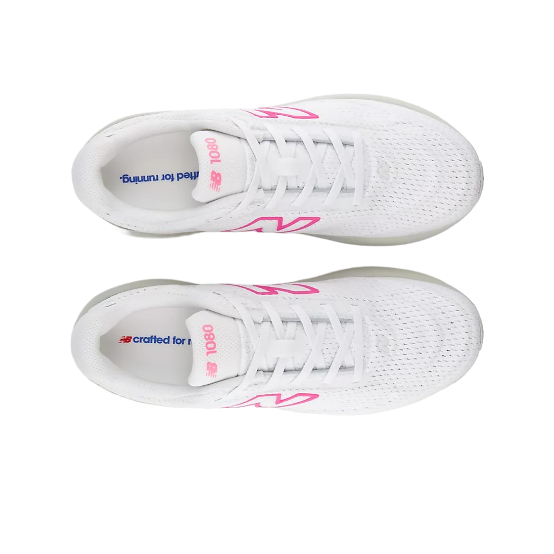 (W) 뉴발란스 1080v15 화이트 핑크 히트 - D 와이드((W) New Balance 1080v15 White Pink Heat - D Wide) - 2