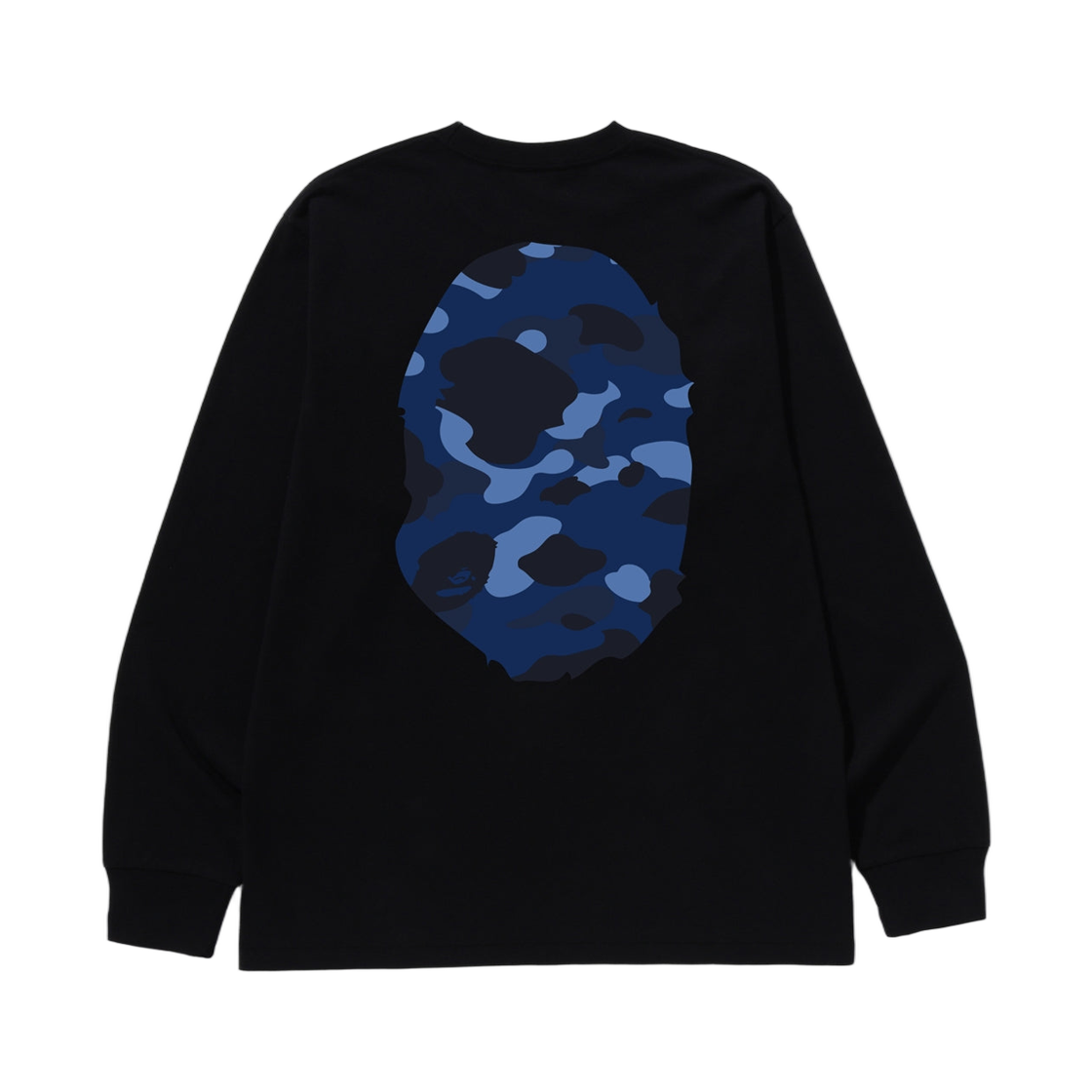 베이프 컬러 카모 빅 에이프 헤드 롱슬리브 티셔츠 블랙 네이비(BAPE Color Camo Big Ape Head L/S T-Shirt Black Navy) - 2