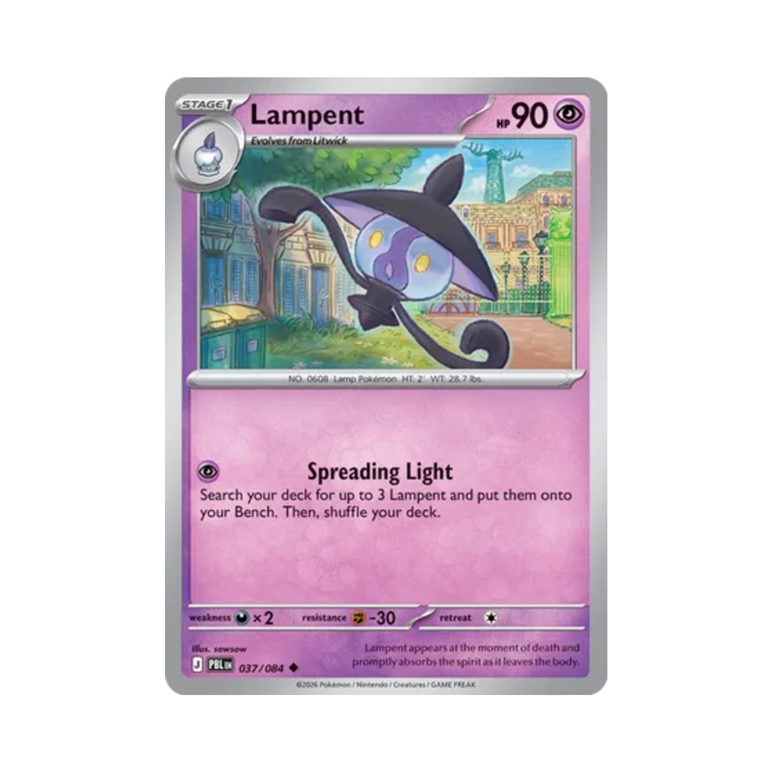 포켓몬 TCG 램프라 U 피치 블랙 (영문판)(Pokemon TCG Lampent U Pitch Black (English Ver.)) - 1