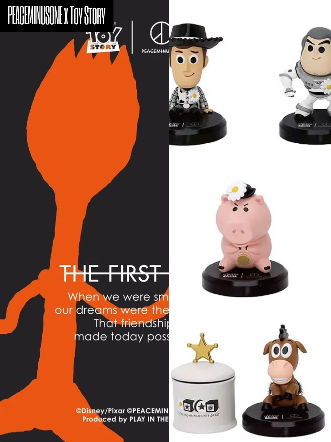 Peaceminusone x Toy Story The First Fan Cap 01 Dark Grey, Peaceminusone x Toy Story The First Fan Plush Keyring Alien 착용 스타일 - 3