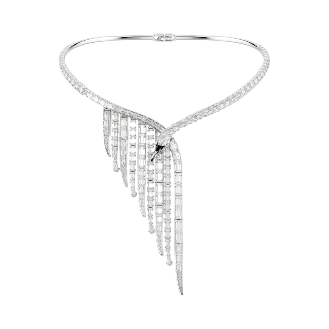 5757502 (W) Swarovski Vienna Necklace Mixed Cut Swan White Rhodium Plated