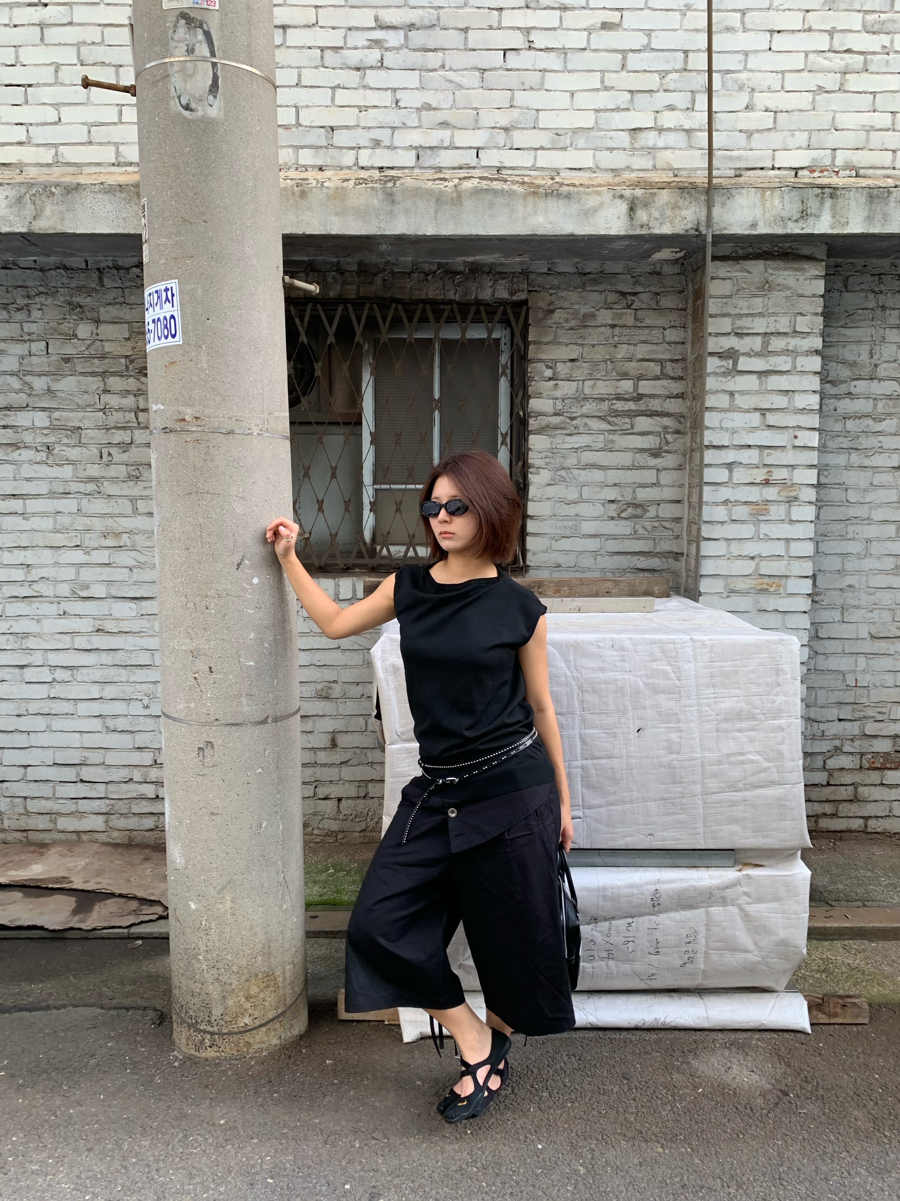 (W) Vibram Fivefingers V-Soul Black, Comme des Garcons Girl Paint Bag Black 착용 스타일