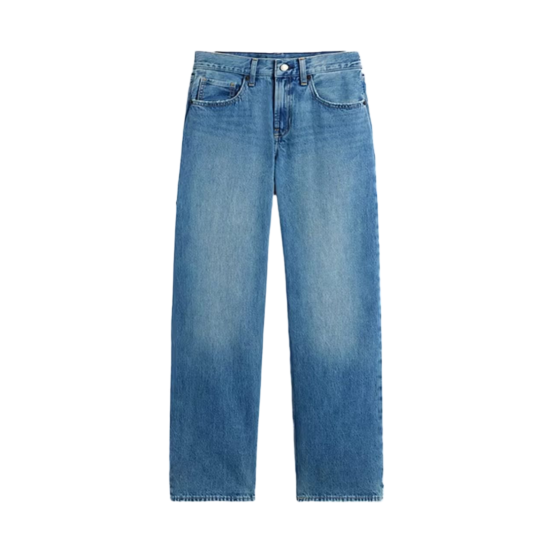 (W) 갭 x 헤일리 비버 더 헤일리 로우 라이즈 루즈 진 미디움 인디고((W) Gap x Hailey Bieber The Hailey Low Rise Loose Jean Medium Indigo)