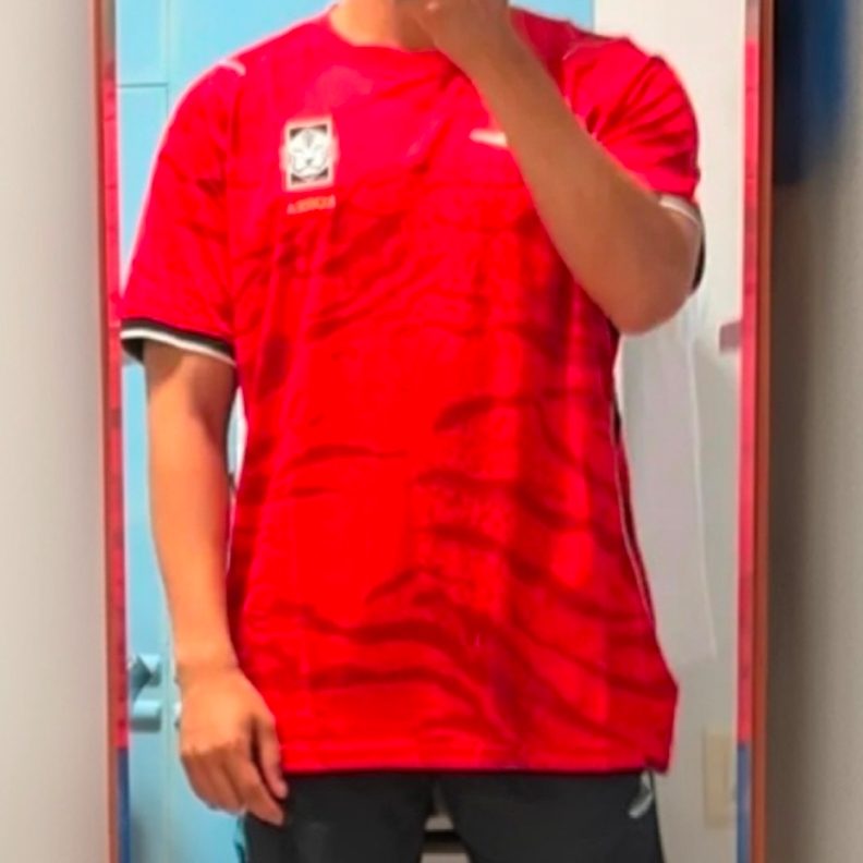 Nike Korea 2026 Stadium Home Dri-Fit Soccer Replica Jersey Global Red Black (Non Marking Ver.) 착용 스타일